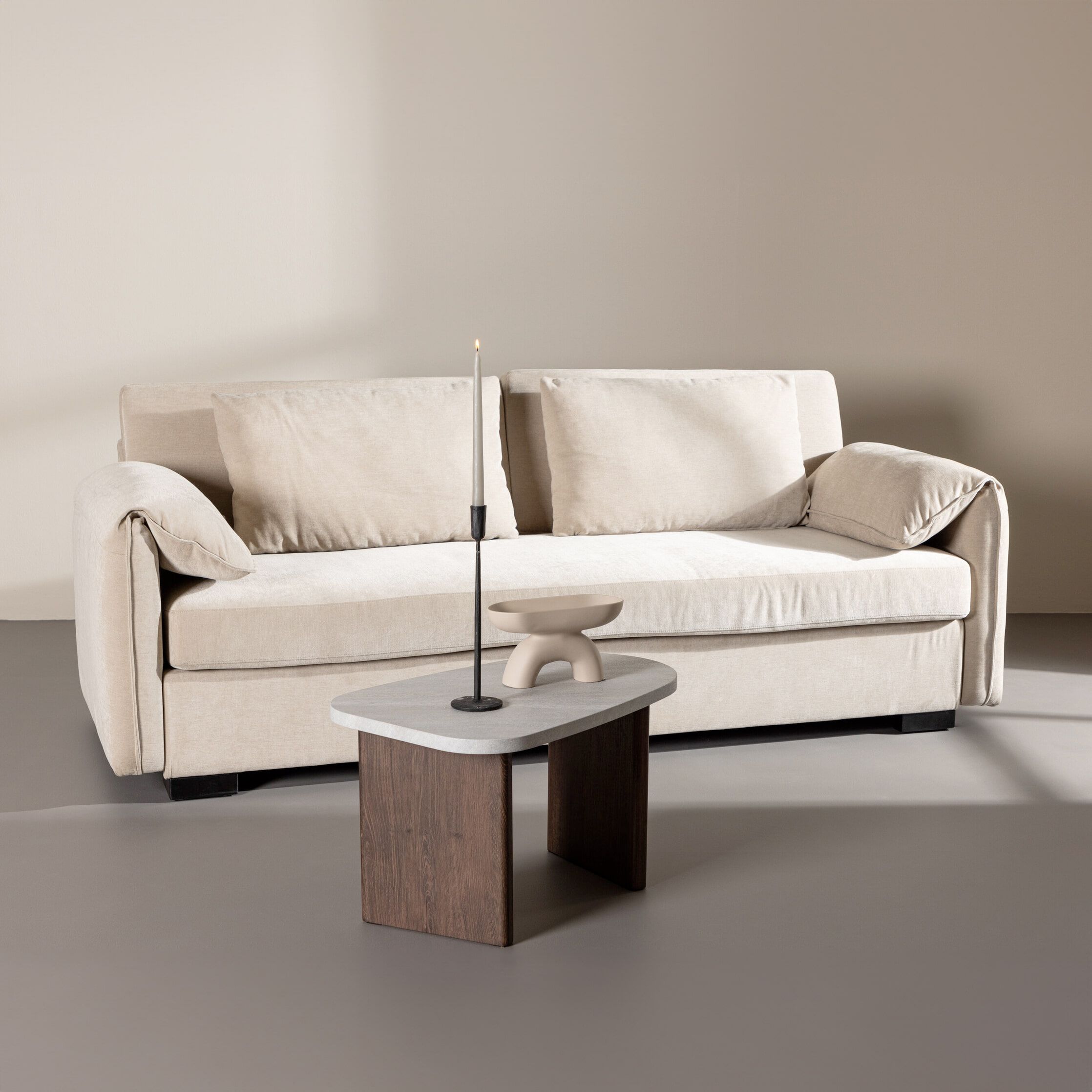 Nohr Mickle 3‑zitsbank 230 cm – Comfortabel en stijlvol in warm bruin