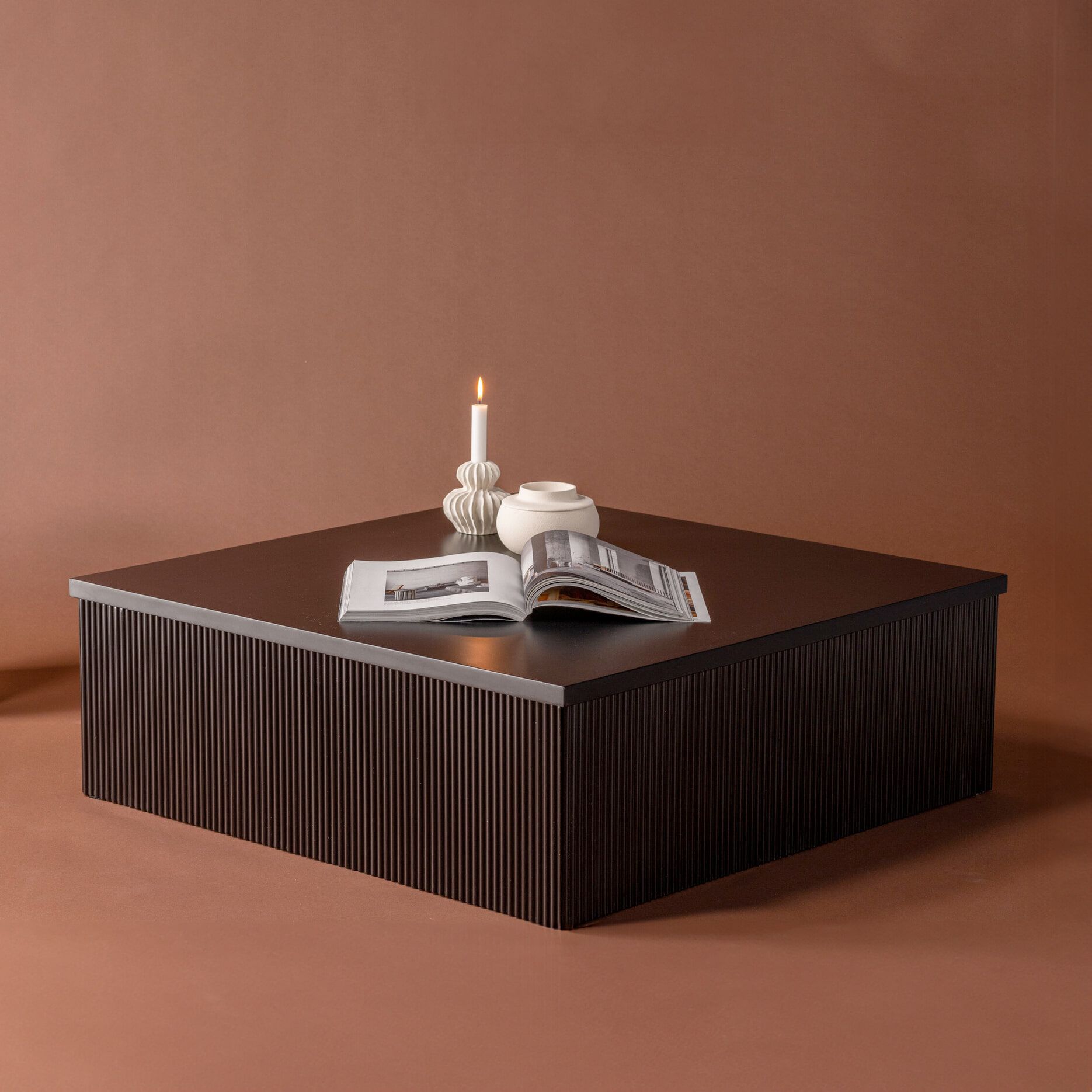 Nohr Mistina vierkante salontafel 90 × 90 cm – Zwart