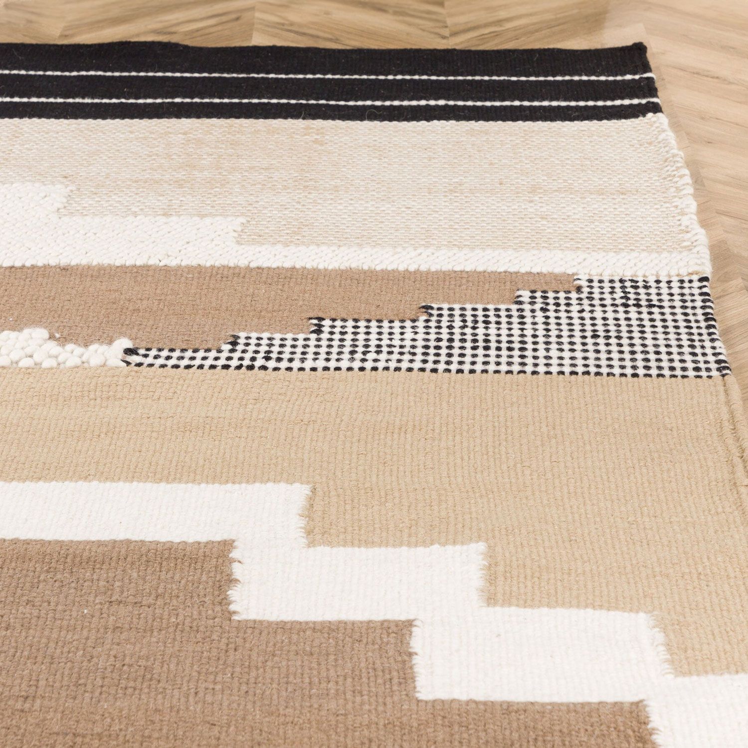 Nohr Nasario Vloerkleed 160 × 230 cm – Warm Bruin Wolmix