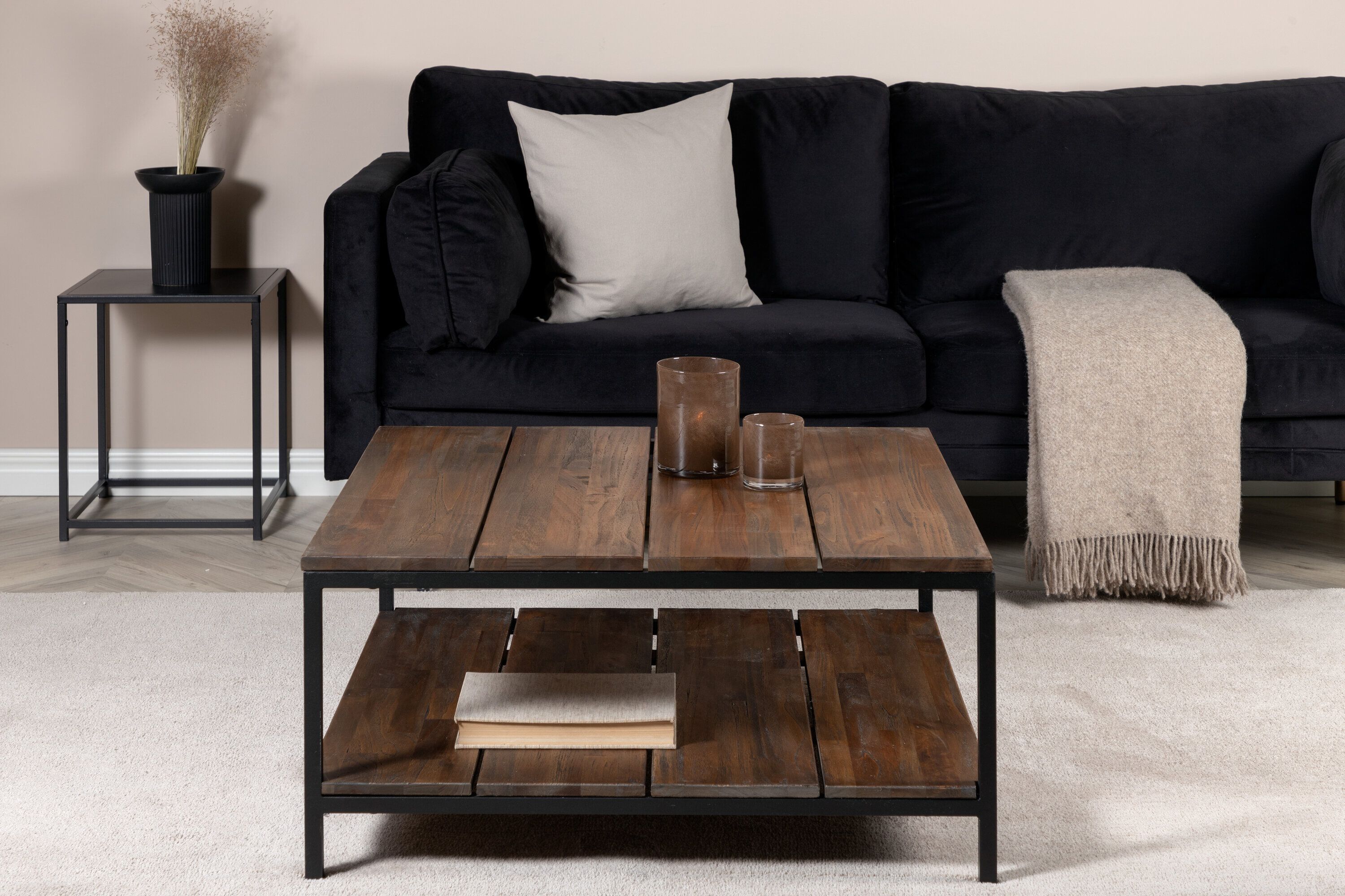 Nohr Nathania Salontafel – Vierkante Teakhout tafel 80 × 80 cm