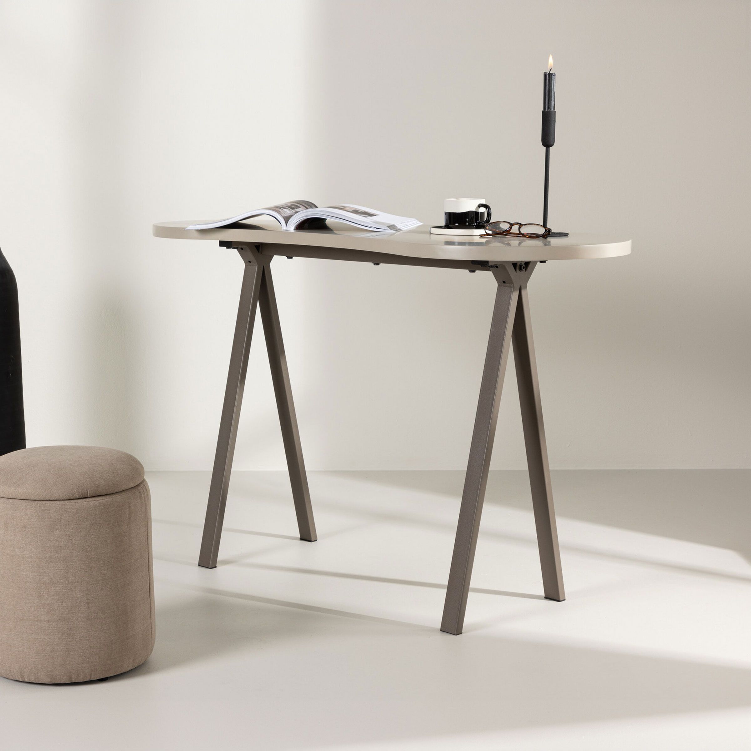 Nohr Organisch Bureau Lyndie – Beige, 115 × 50 cm
