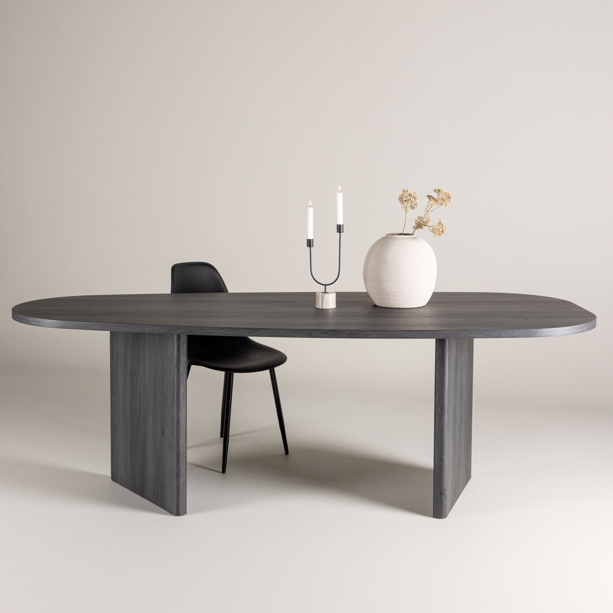Nohr Organische Eettafel Jenea – Zwart MDF, 220 × 100 cm