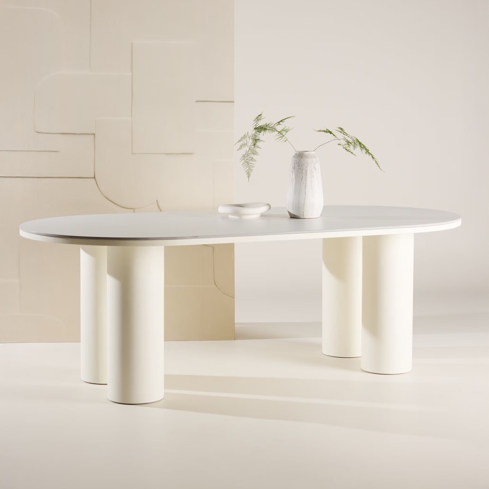 Nohr Ovale Eettafel Jossie – Moderne witte tafel 220 × 110 cm
