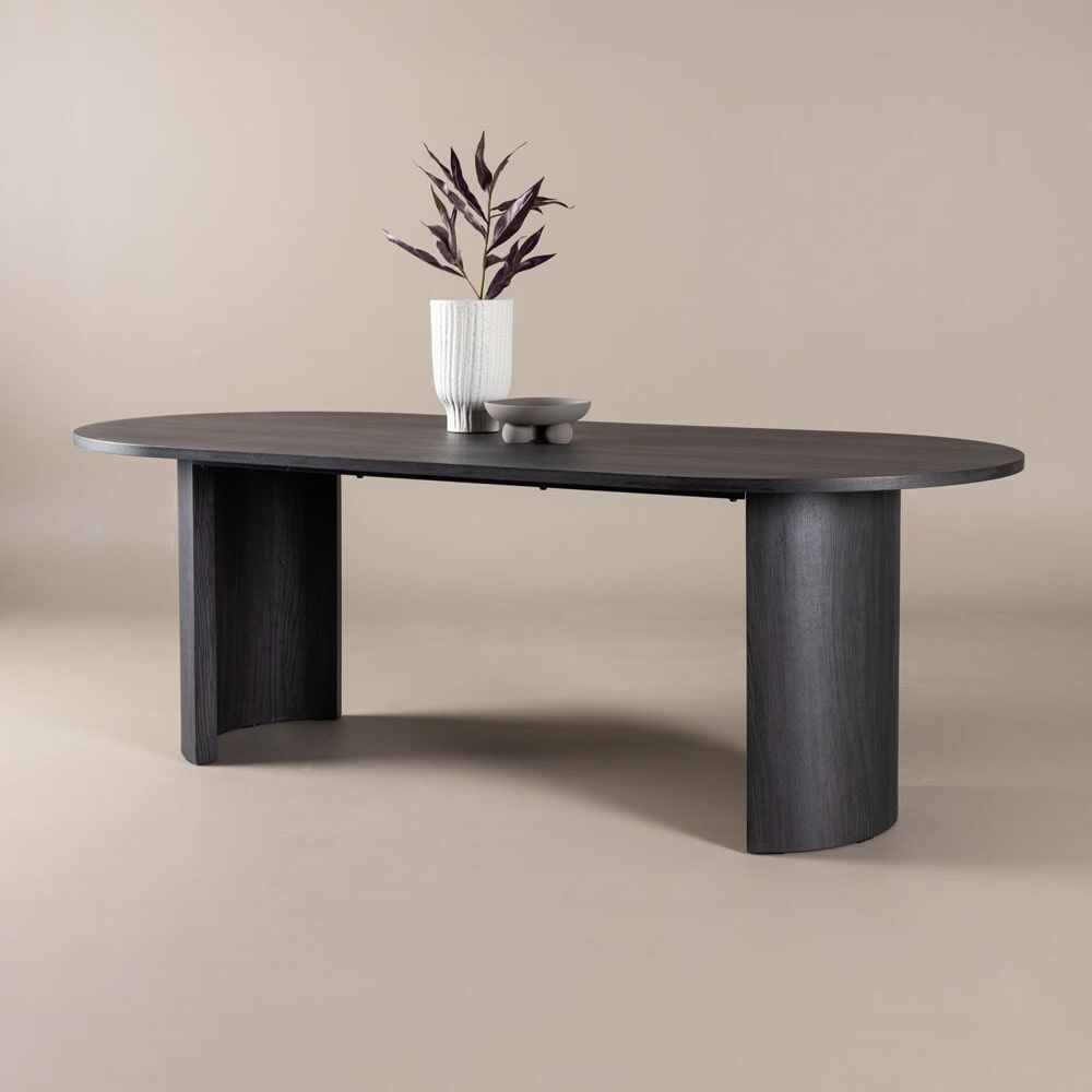 Nohr Ovale eettafel Marysol 220 × 100 cm – Zwart