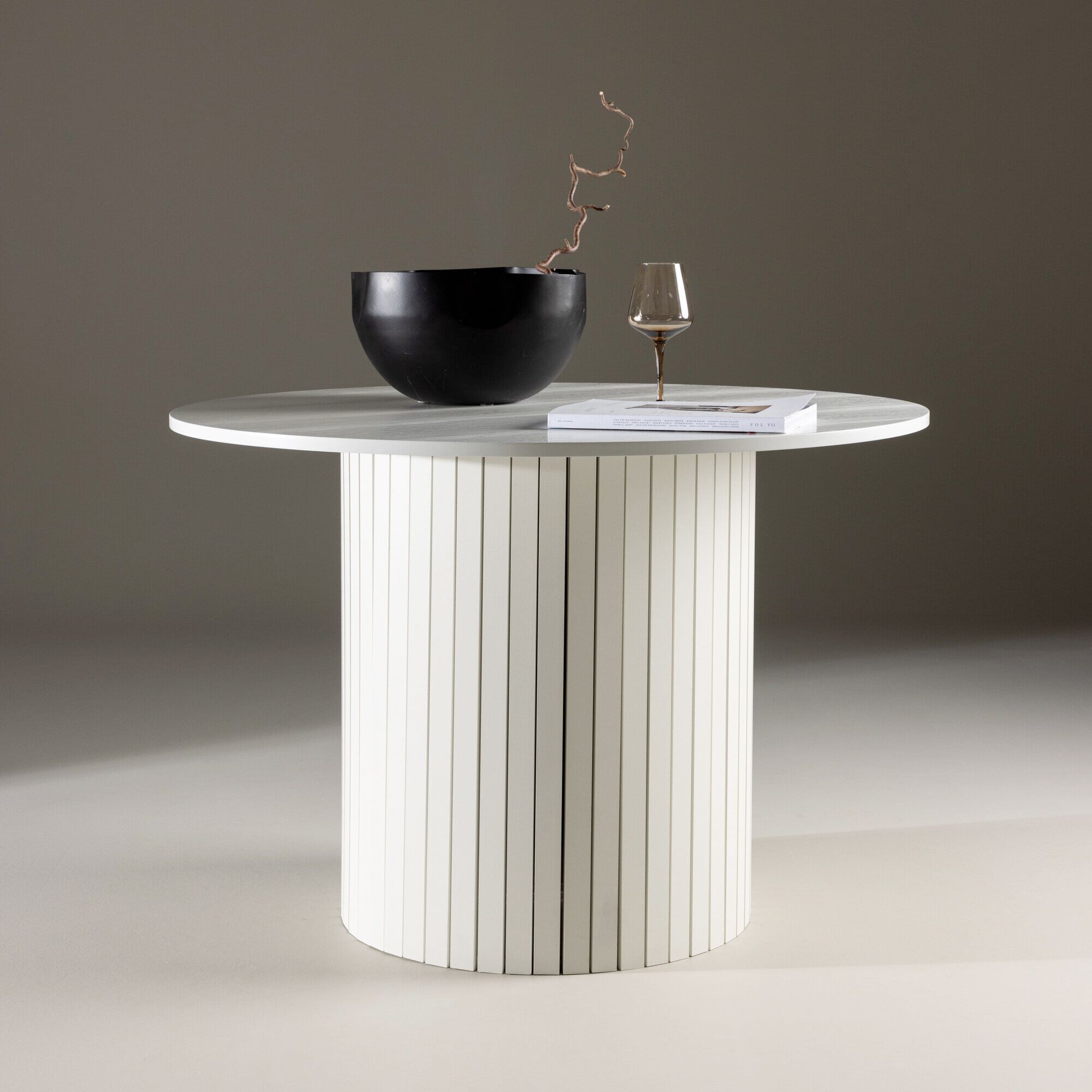 Nohr Ronde Eettafel Adrin 110 cm – Strakke witte eettafel voor elke woonkamer