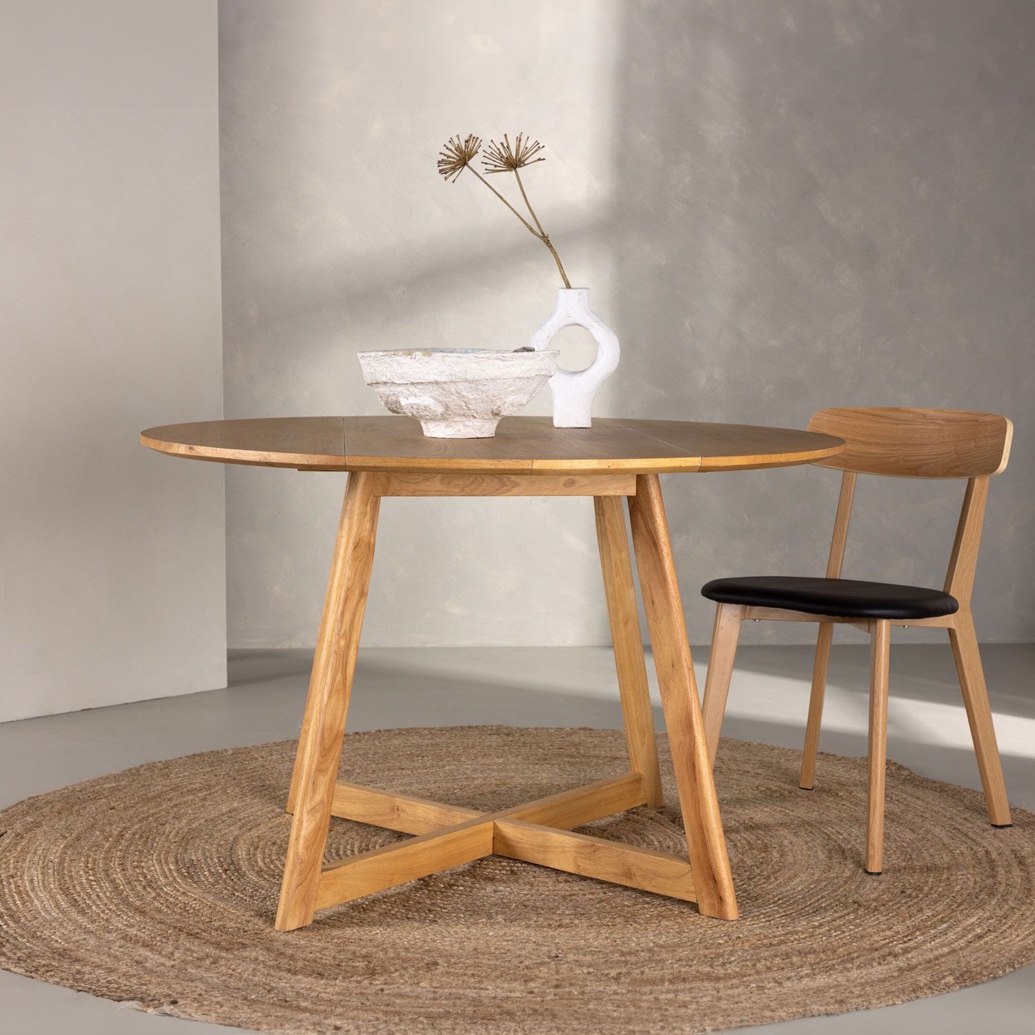 Nohr ronde inklapbare eettafel Alece – stijlvol, functioneel en ruimtebesparend (120 cm)