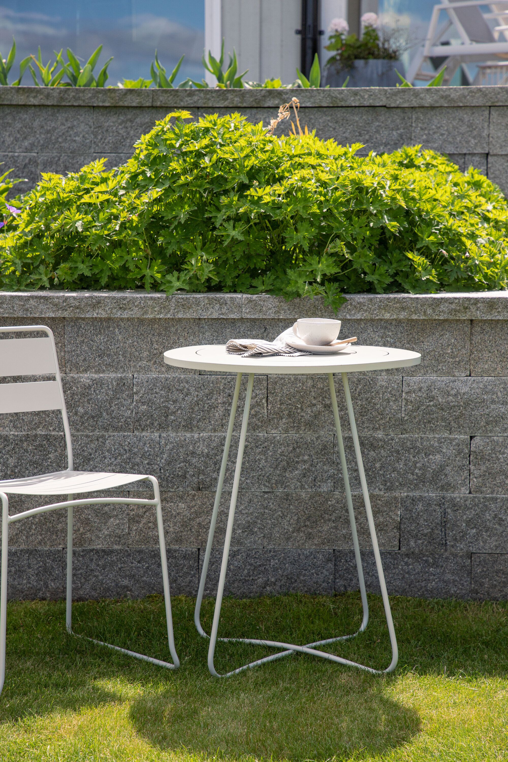 Nohr Ronde Outdoor Bistrotafel Terrah 60 cm – Tijdloos Beige Design voor Balkon en Tuin