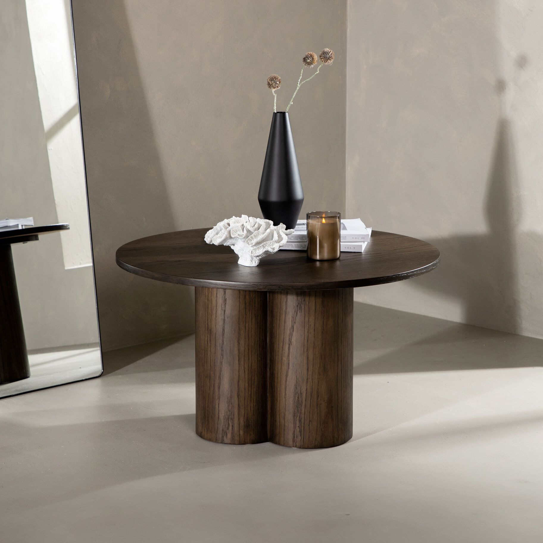 Nohr Ronde Salontafel Anh – 80 cm in Mokka, Japandi Design