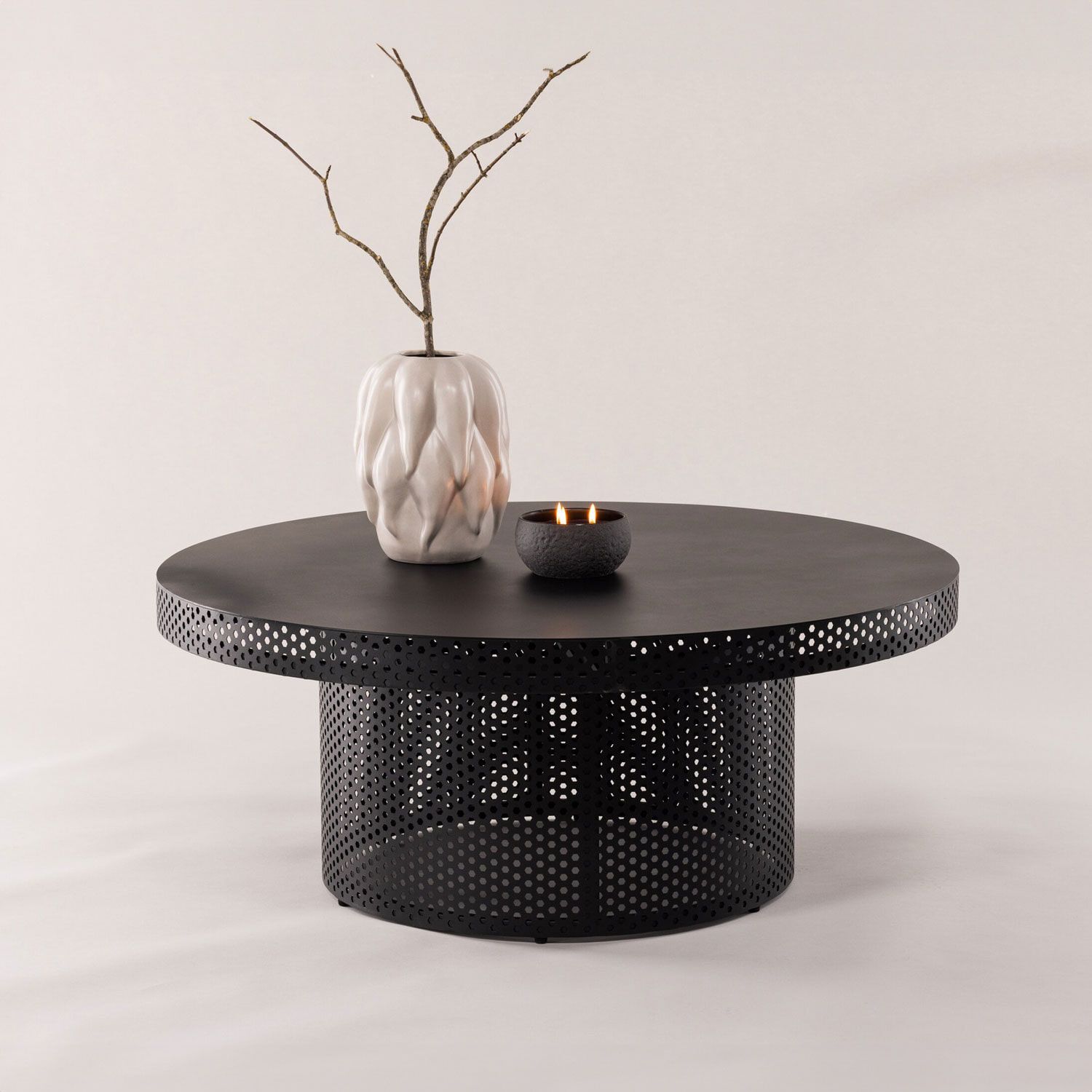 Nohr Ronde Salontafel Chivonne 100 cm – Stijlvol zwart voor modern wonen