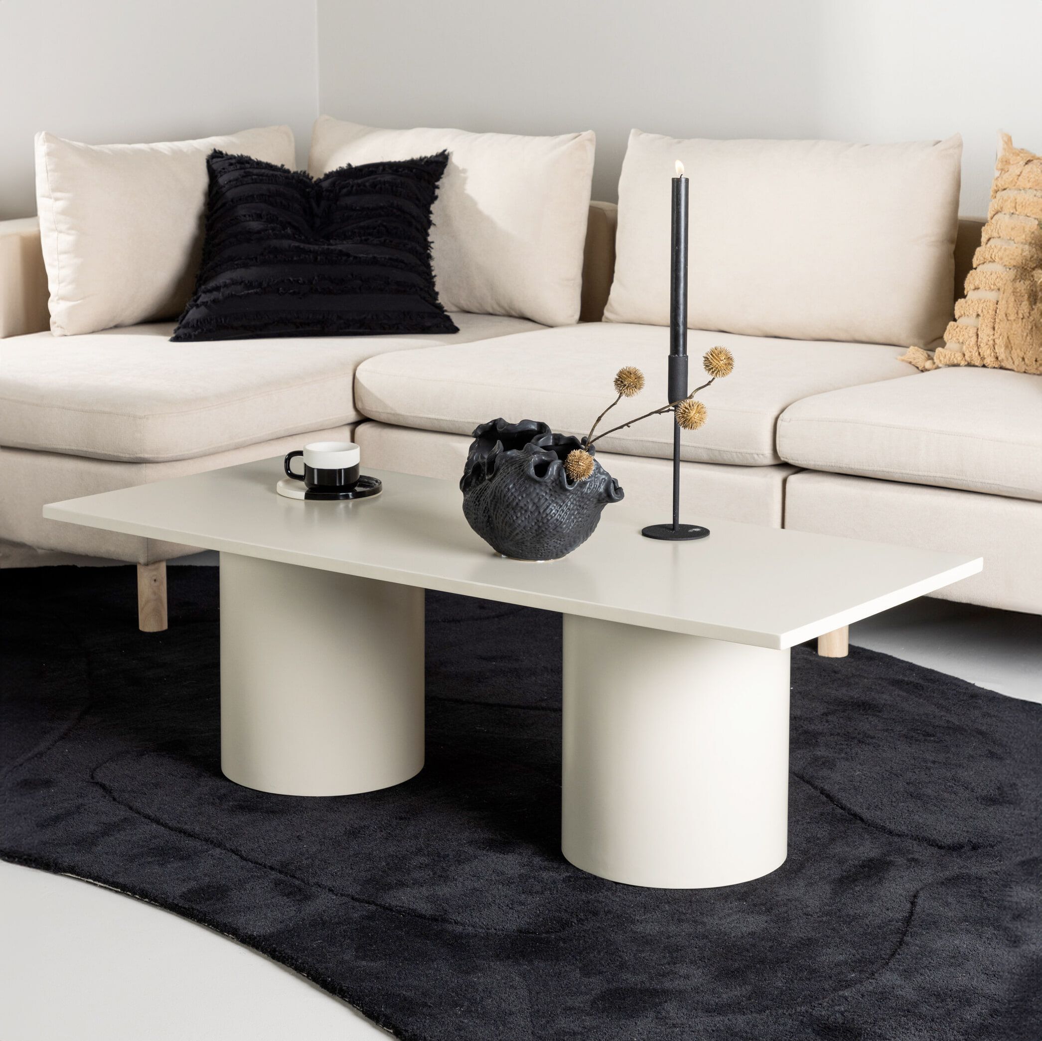 Nohr Salontafel Marysia – Elegante beige MDF tafel 120 × 50 cm