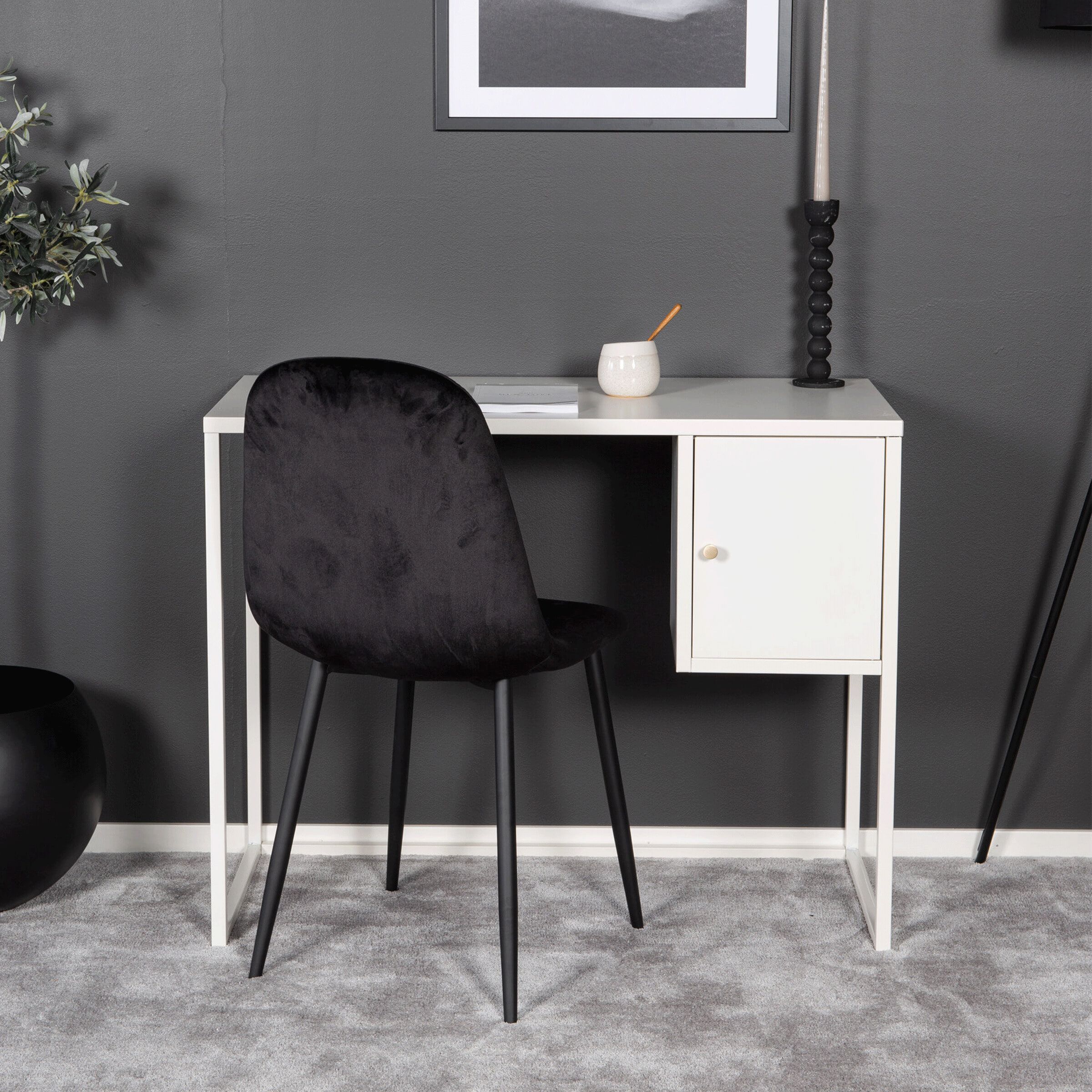 Nohr Shaune Wit Bureau – Strak Design en Slimme Opbergruimte (95 × 45 cm)