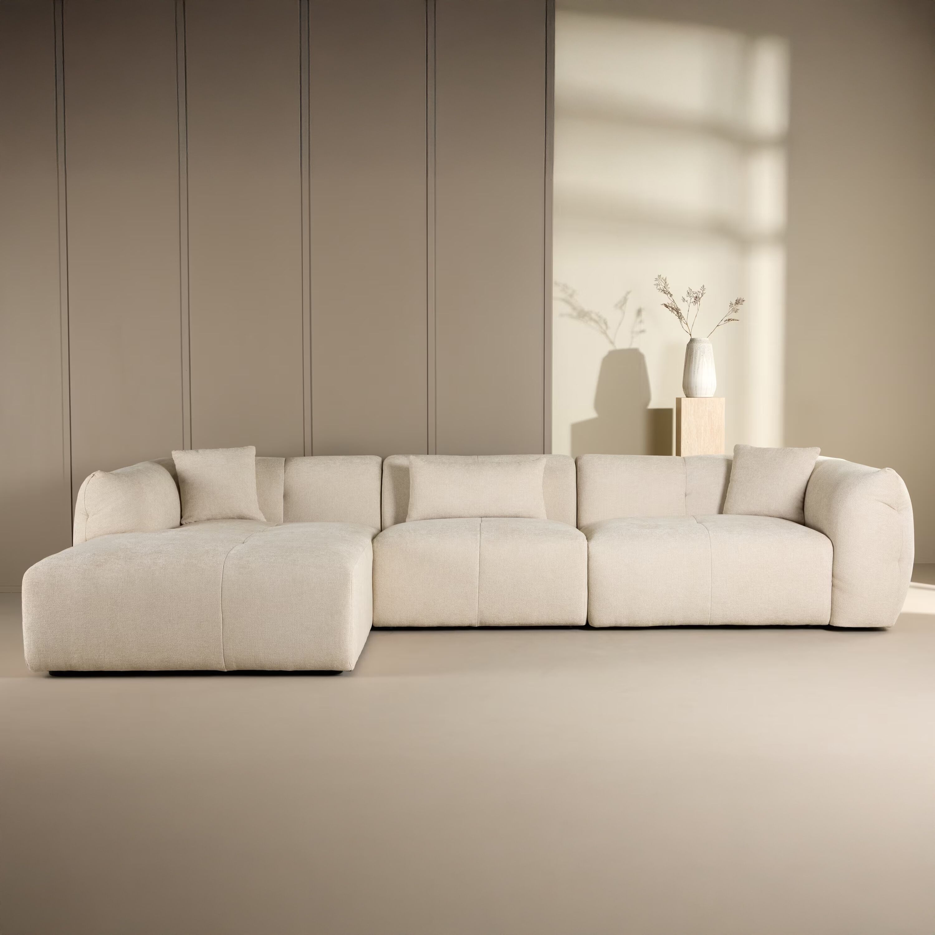 Nohr Shenicka Chenille Loungebank – Luxe comfort in neutrale beige
