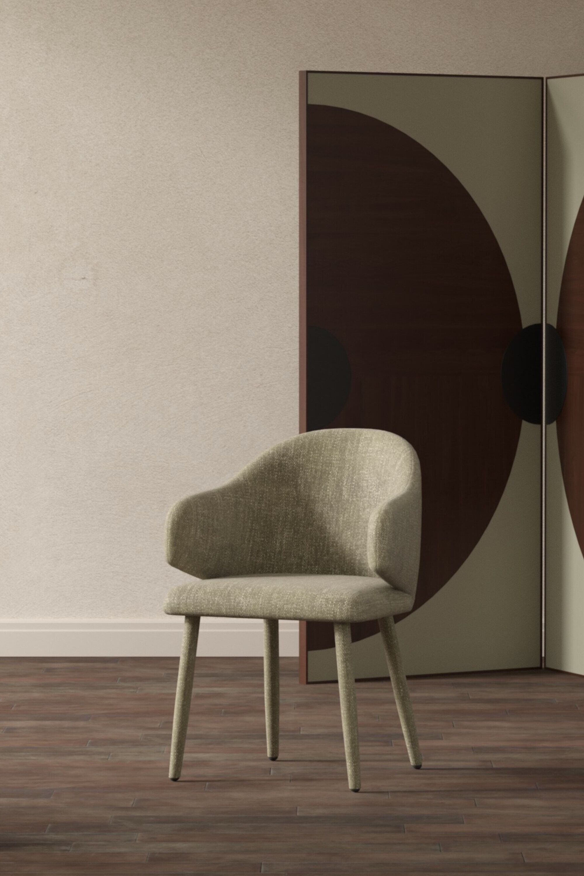 Nohr Sherena Velvet Eetkamerstoel – Tijdloze Elegantie in Beige