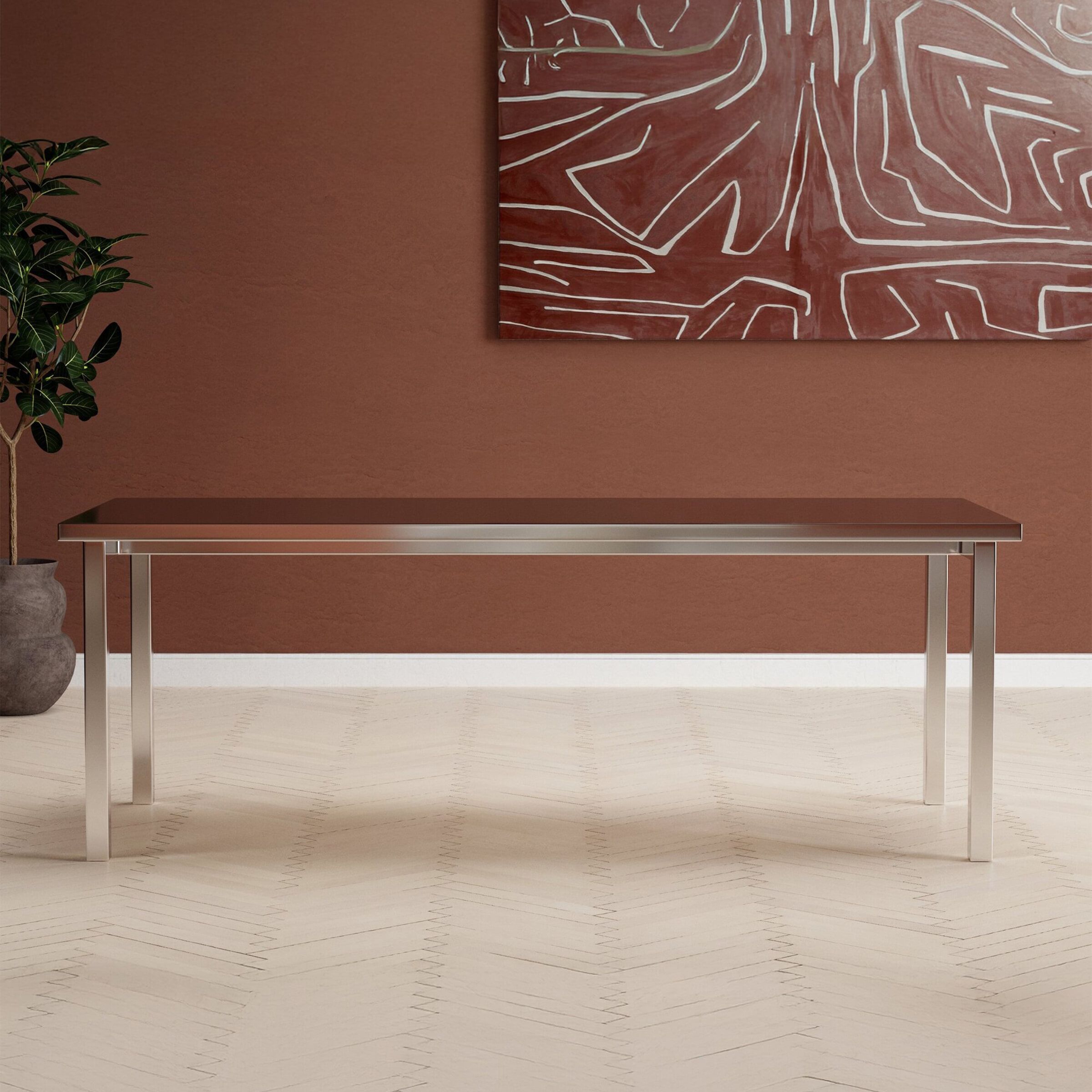 Nohr Shontel Eettafel – Stralend Zilver Design voor Groot Gezelschap
