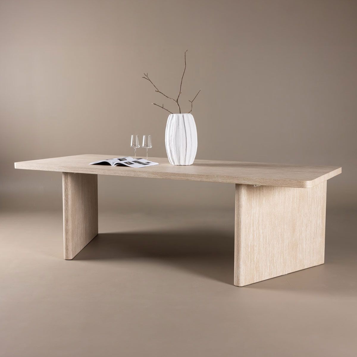 Nohr Stephanie Eettafel 240 × 100 cm – Beige, FSC‑gecertificeerd
