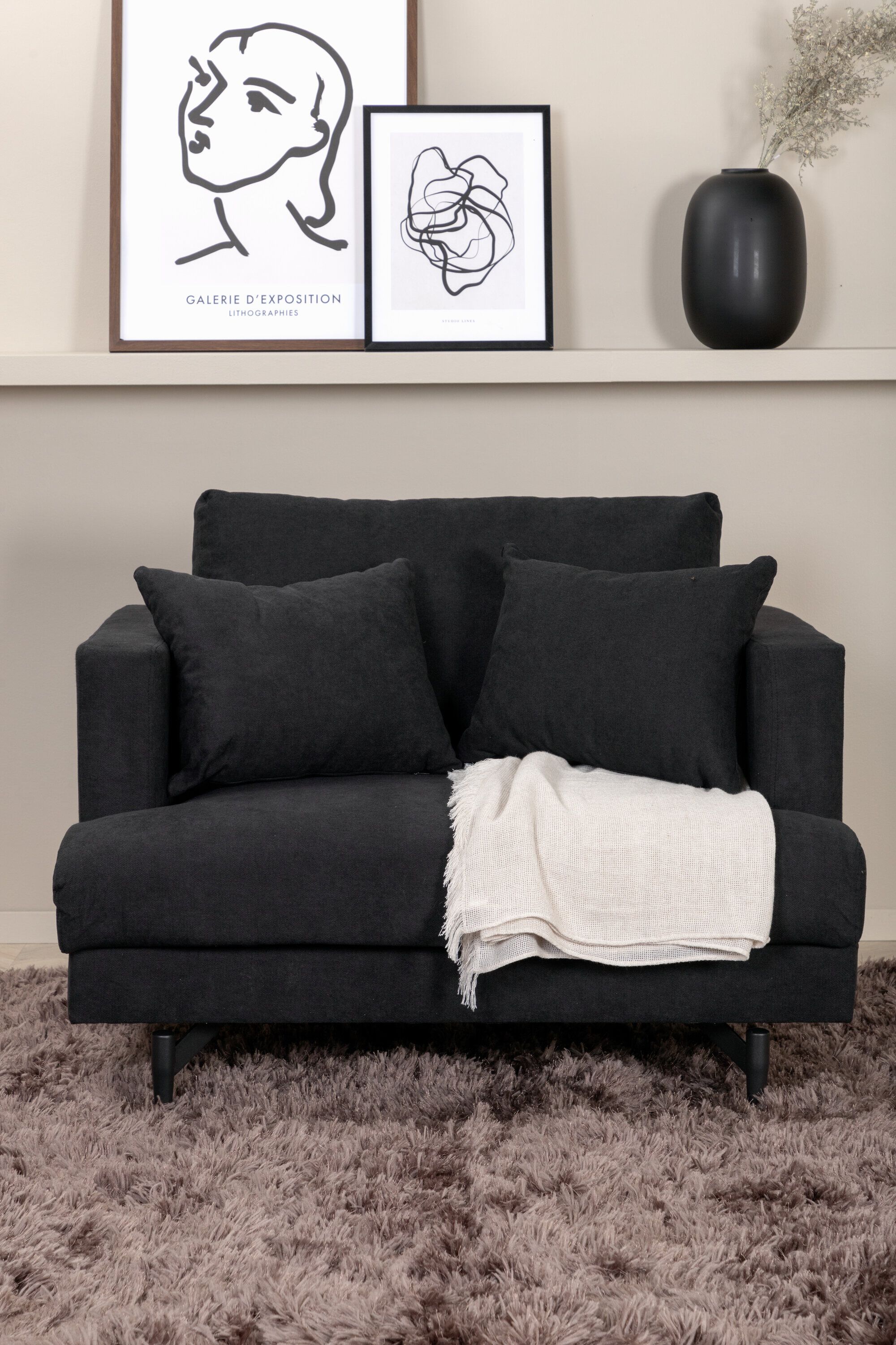 Nohr Tamora Fauteuil – Stijlvolle Zwarte Designfauteuil