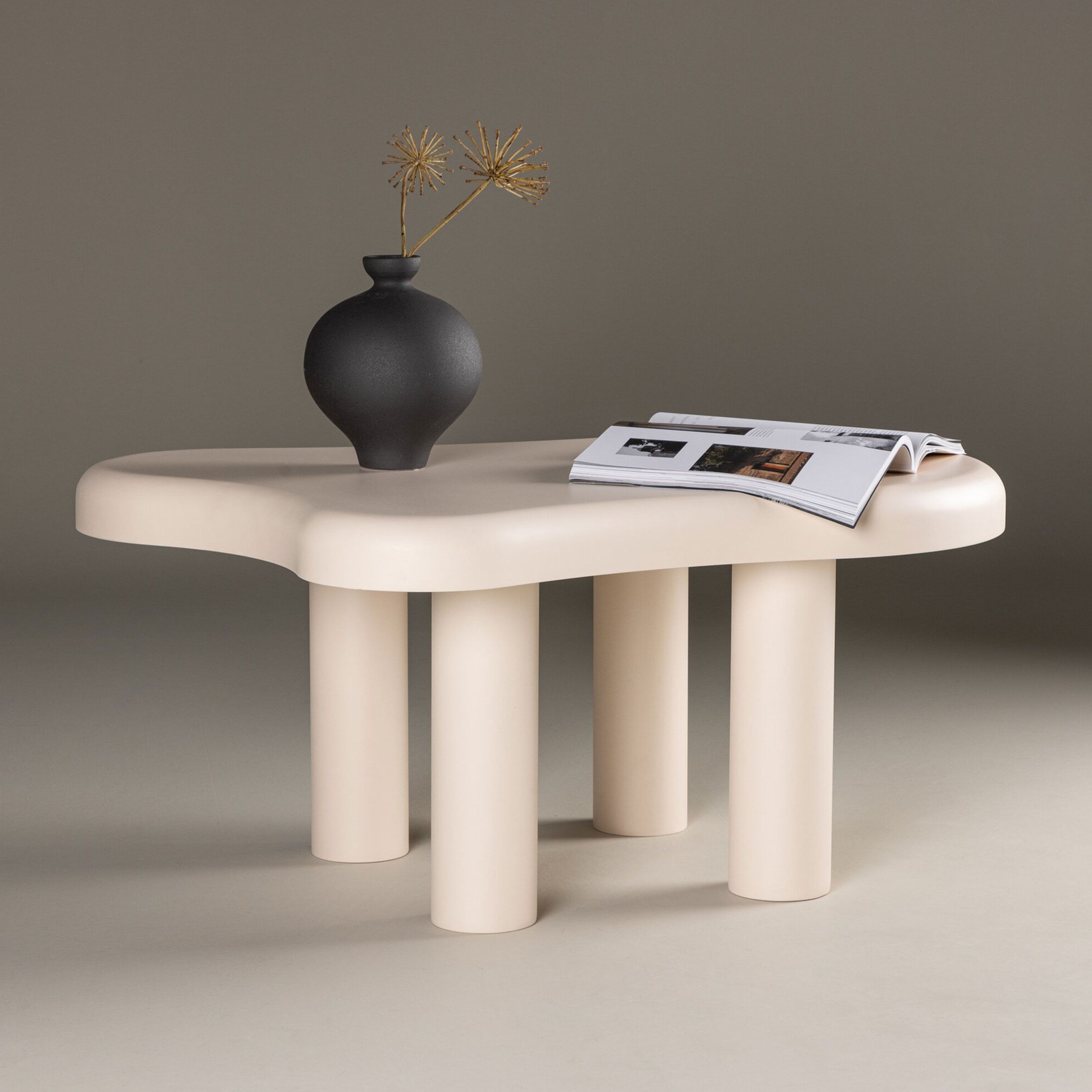 Nohr Trene Salontafel Wit – Scandinavisch Design, 100 × 71 cm