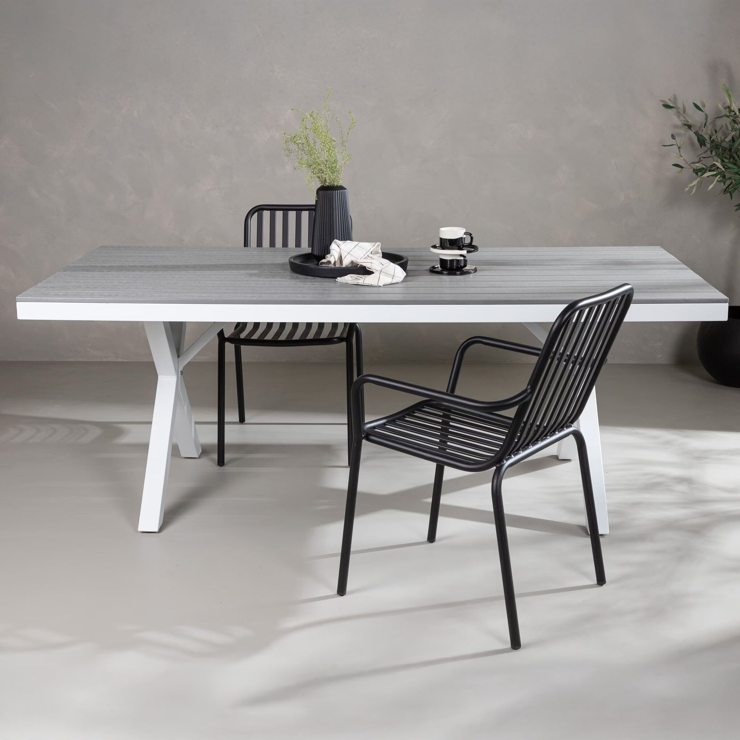 Nohr Tuintafel Ceddrick 200×100 cm – Lichtgrijs: Stijlvolle buiten eettafel