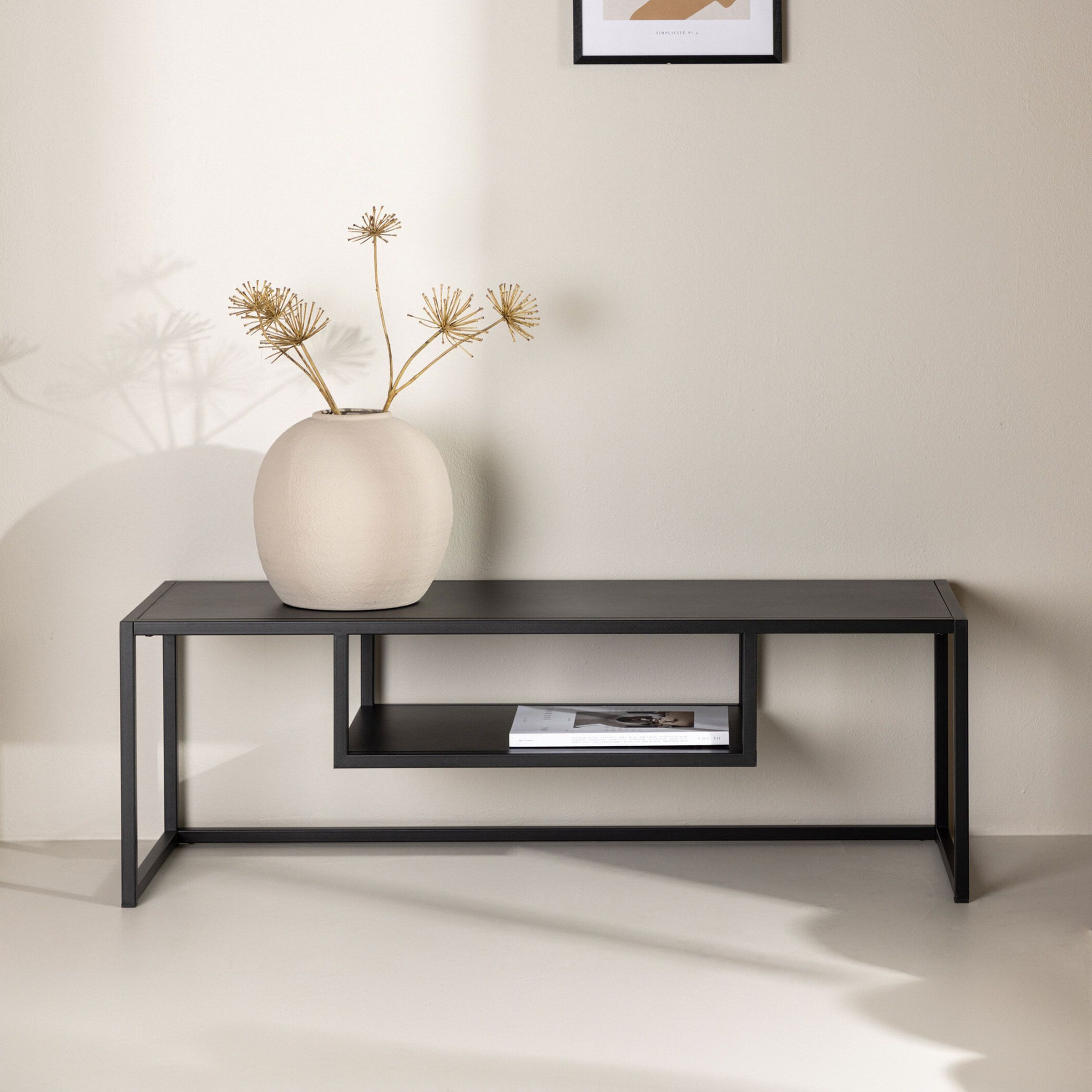 Nohr TV‑meubel Venancio 120 cm – Zwart, strak en zwevend design