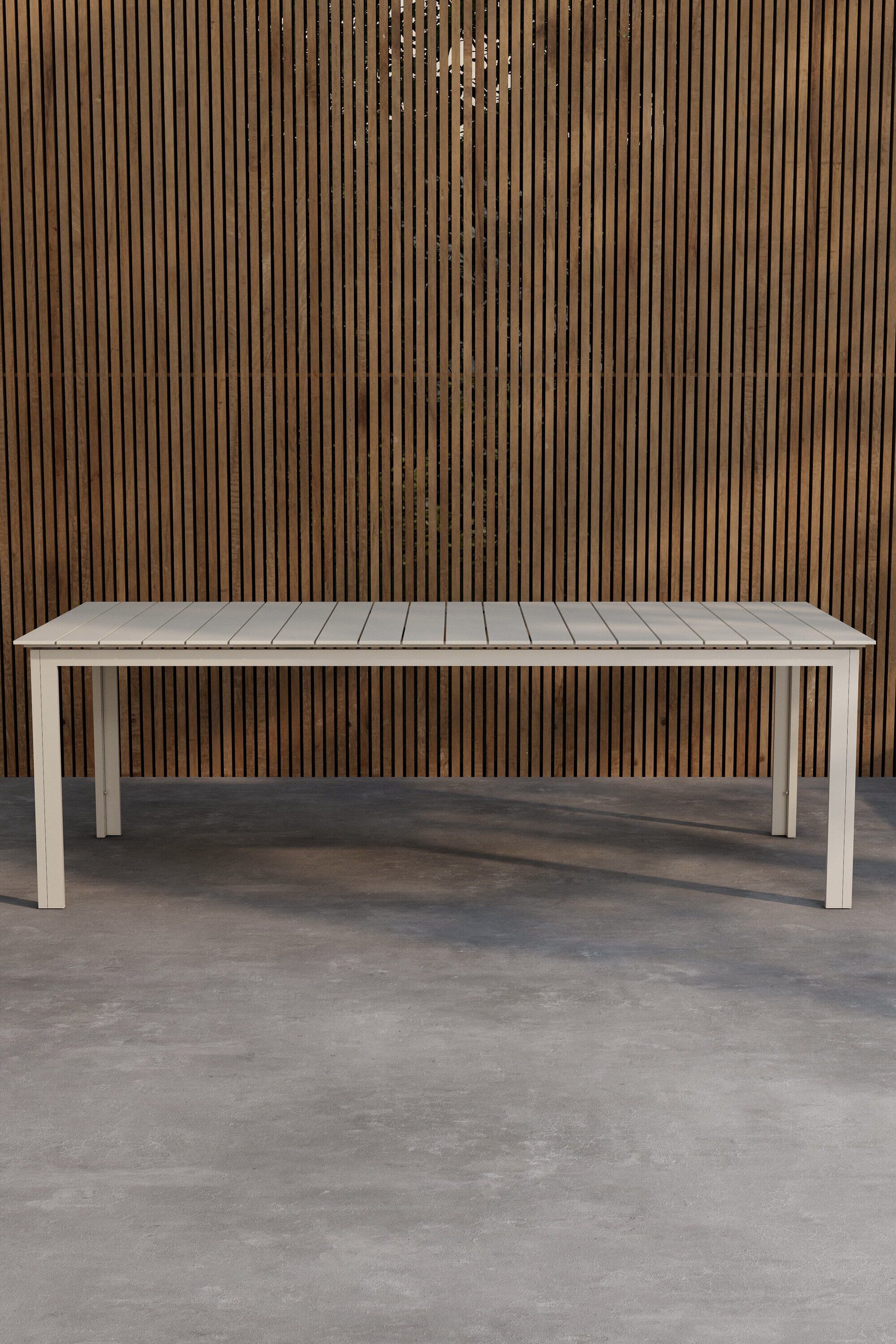 Nohr uitschuifbare tuintafel Ethen – moderne beige eettafel voor buiten