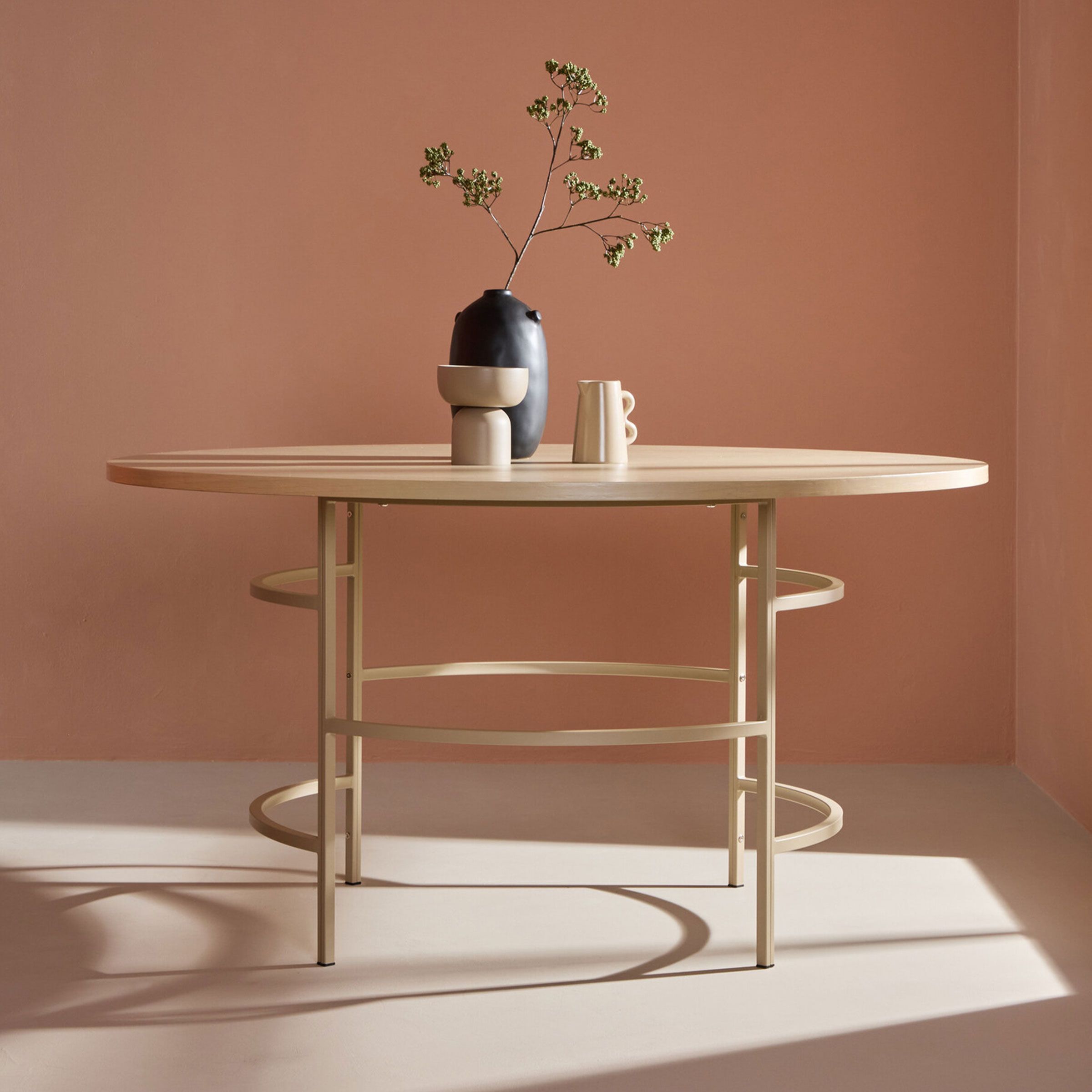 Nohr Vu ronde eettafel 140 cm – tijdloos Scandinavisch design in Whitewash/Beige