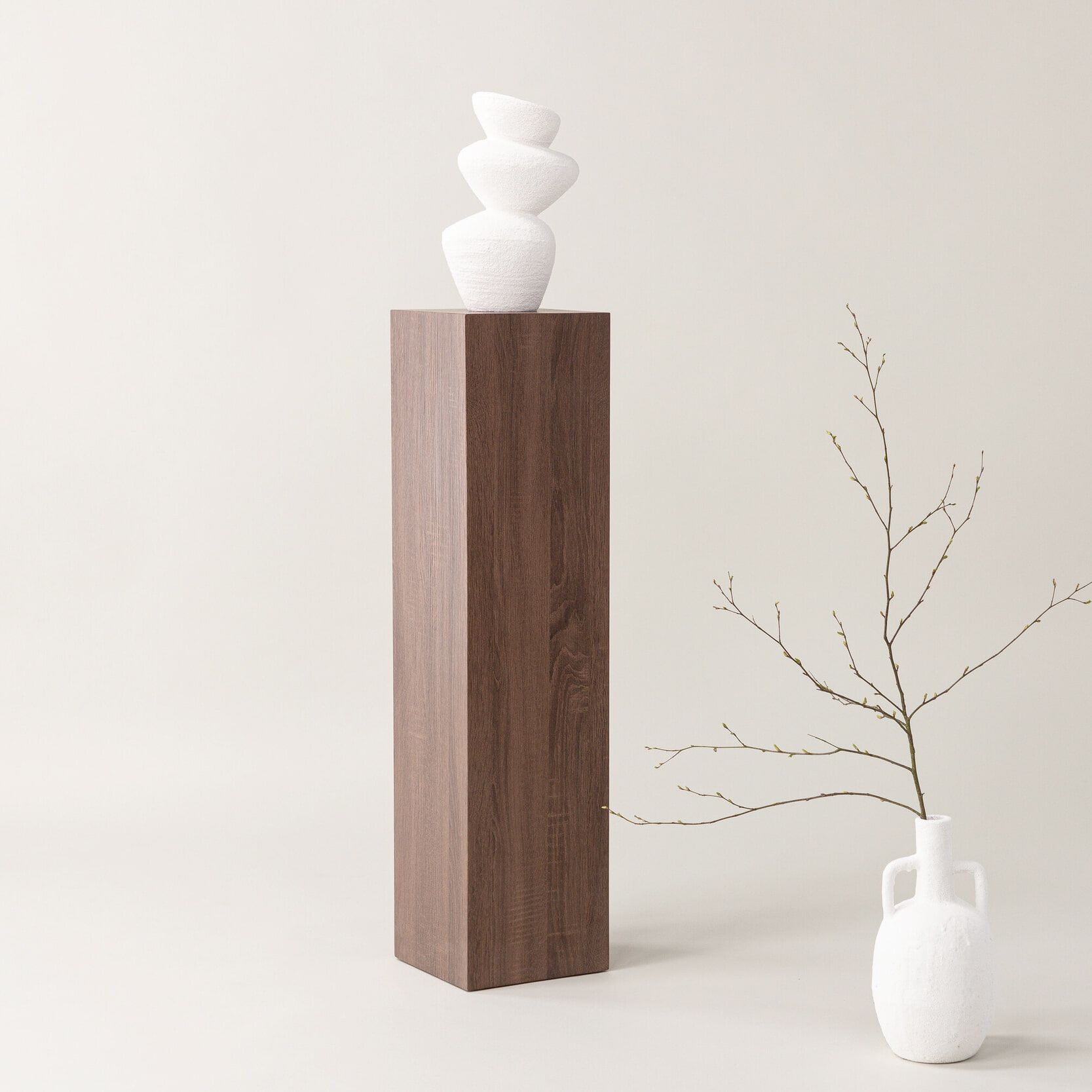 Nohr Zuil Nykole – Hoog, Donkerbruin en Vierkant (95 cm)