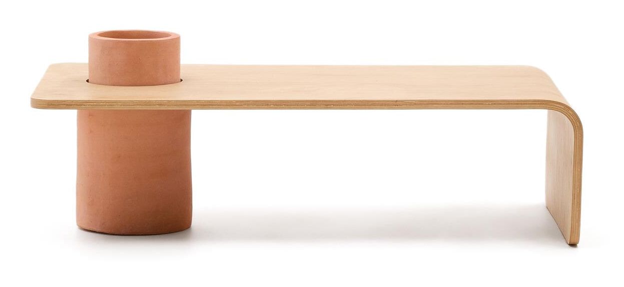 Olaria Salontafel van Kave Home – Terracotta & Eiken, 110 × 60 cm