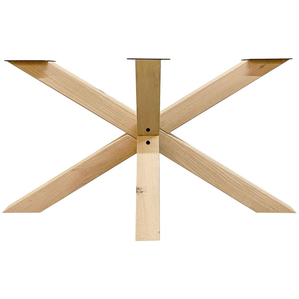 Ongelijkzijdige eiken Spinpoot – 140 × 70 cm, 72 cm hoog