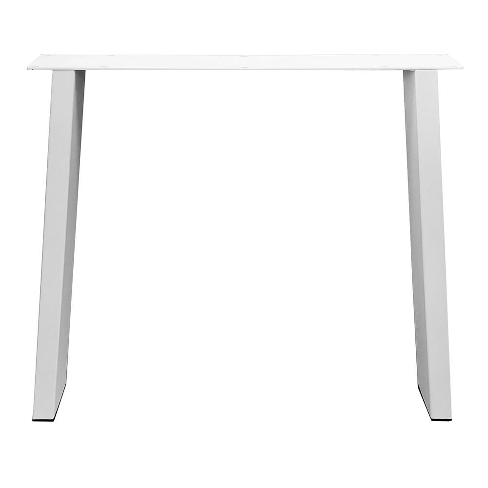 Optimale witte stalen tafelpoot – modern trapeziumdesign, 72 cm hoog