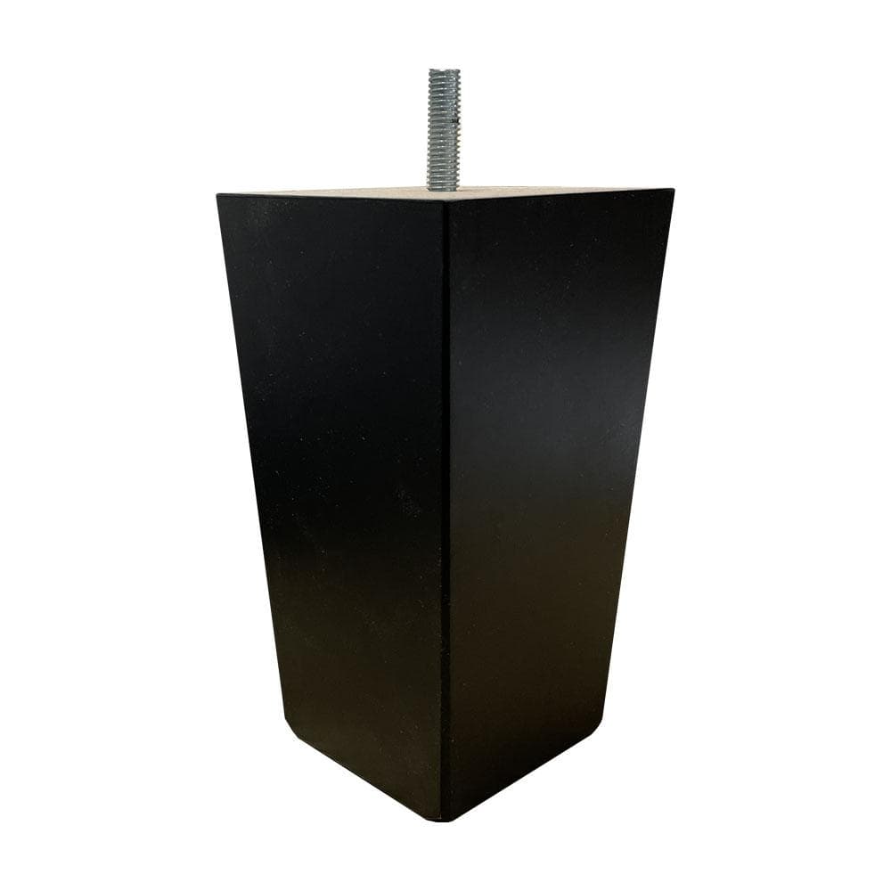 Optimale zwarte meubelpoot M8 – massief hout, 14 cm hoog