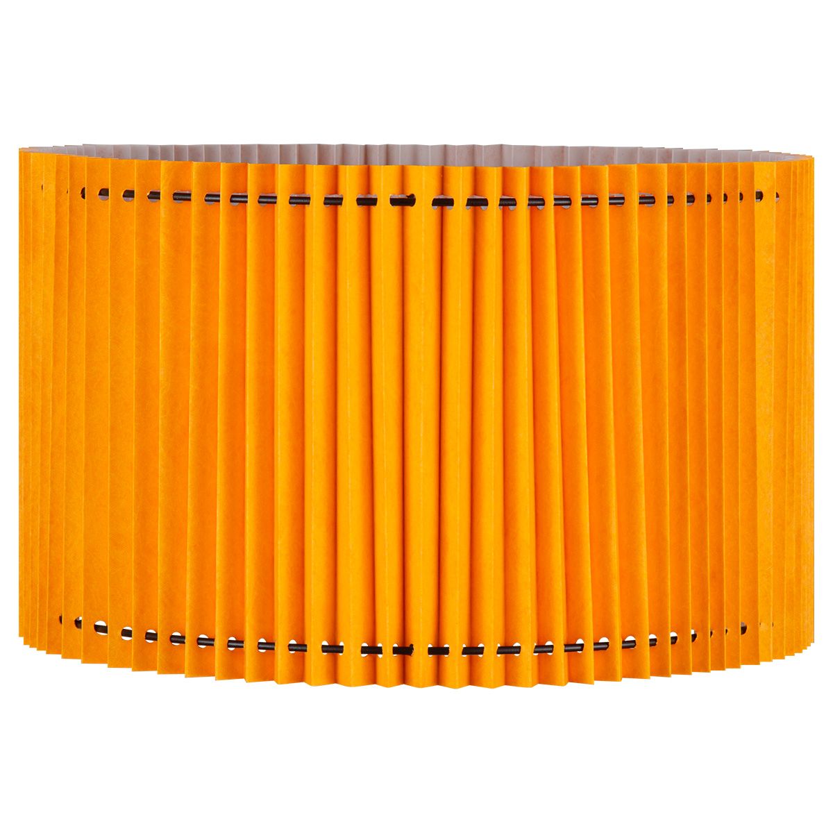 Oranje Papieren Gevouwen Lampenkap – Cilindrisch, Ø40 cm × 20 cm, E27
