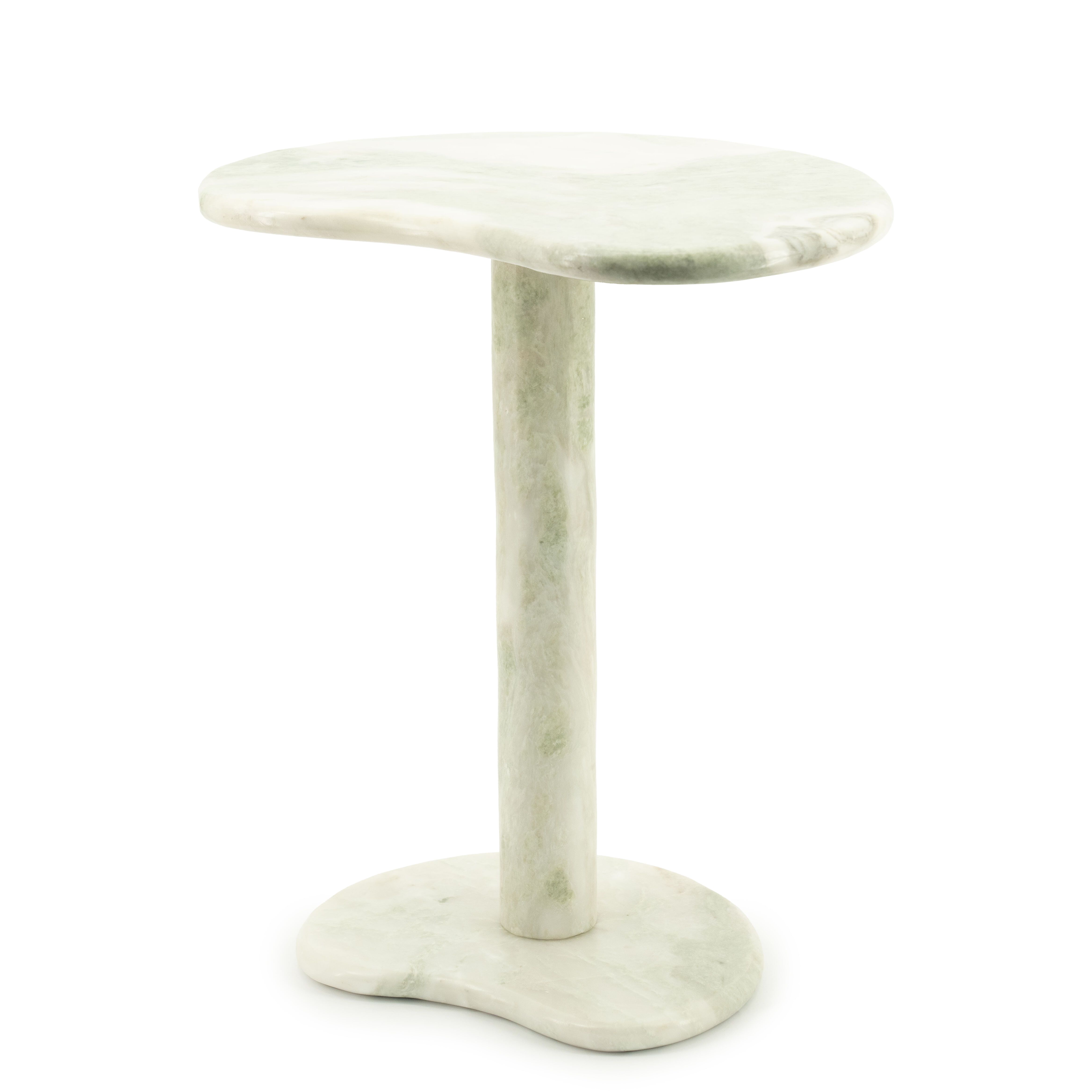 Organische Bijzettafel Verde Marmer – Groen, 45×33 cm van By‑Boo