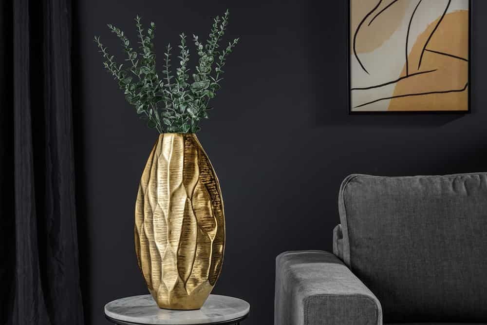 Organische Elegantie: Gouden Vaas ORIENT 44 cm van Invicta Interior