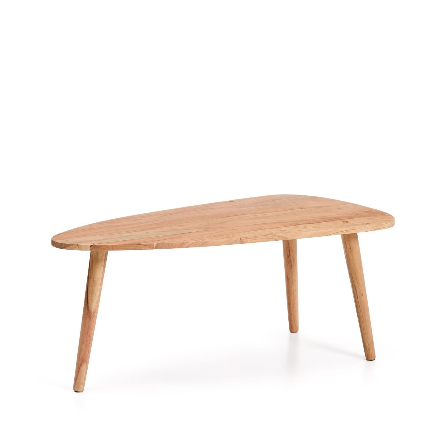 Organische Salontafel Duvani van Kave Home – Massief Acaciahout, Naturel (110 × 60 cm)