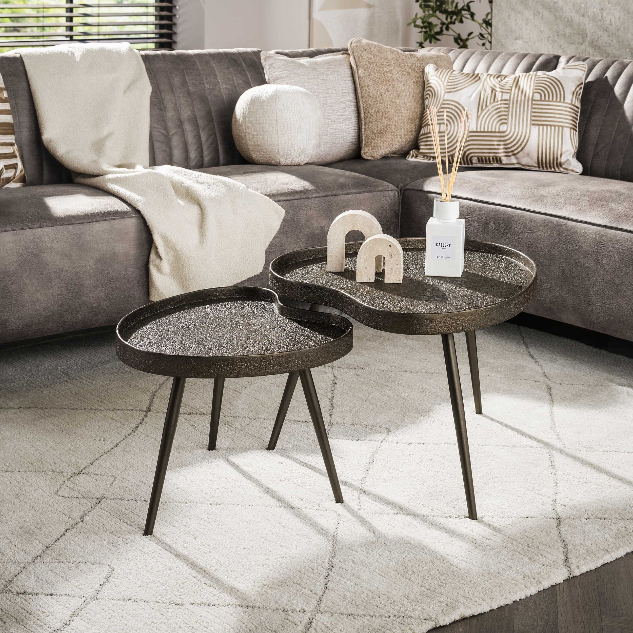 Organische Salontafelset Ananda in Brons – LifestyleFurn