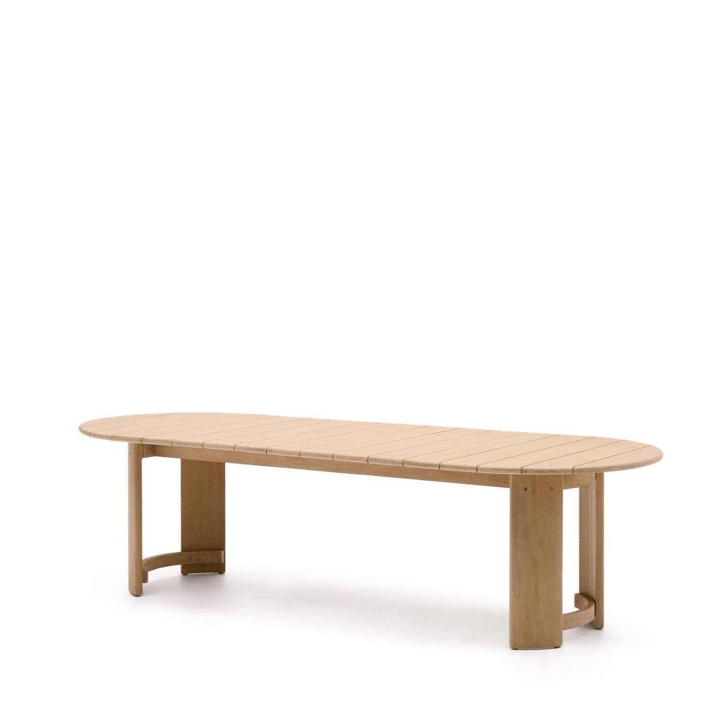 Ovale eettafel Xoriguer – massief eucalyptushout – 280 × 110 cm