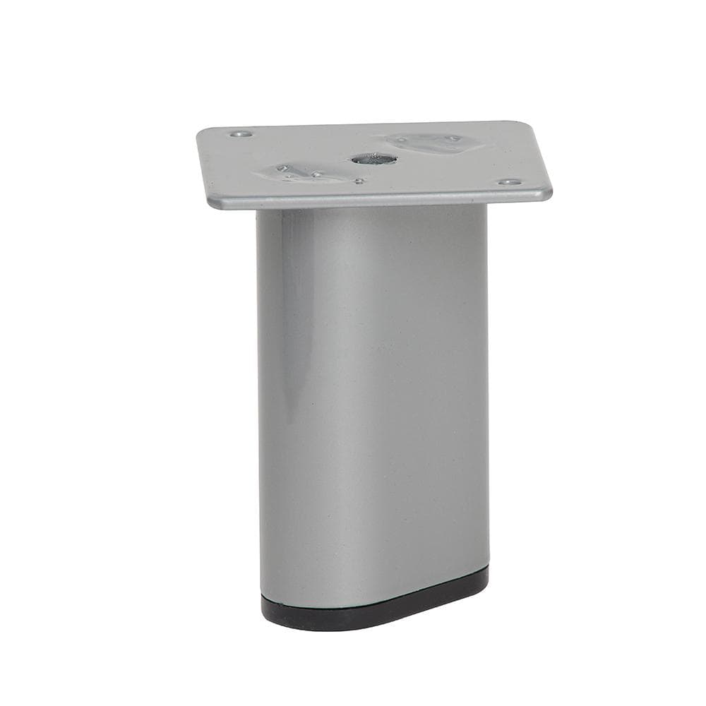 Ovale Grijze Stalen Meubelpoten – 9,5 cm Hoog, 6×3 cm – Furniture Legs Europe