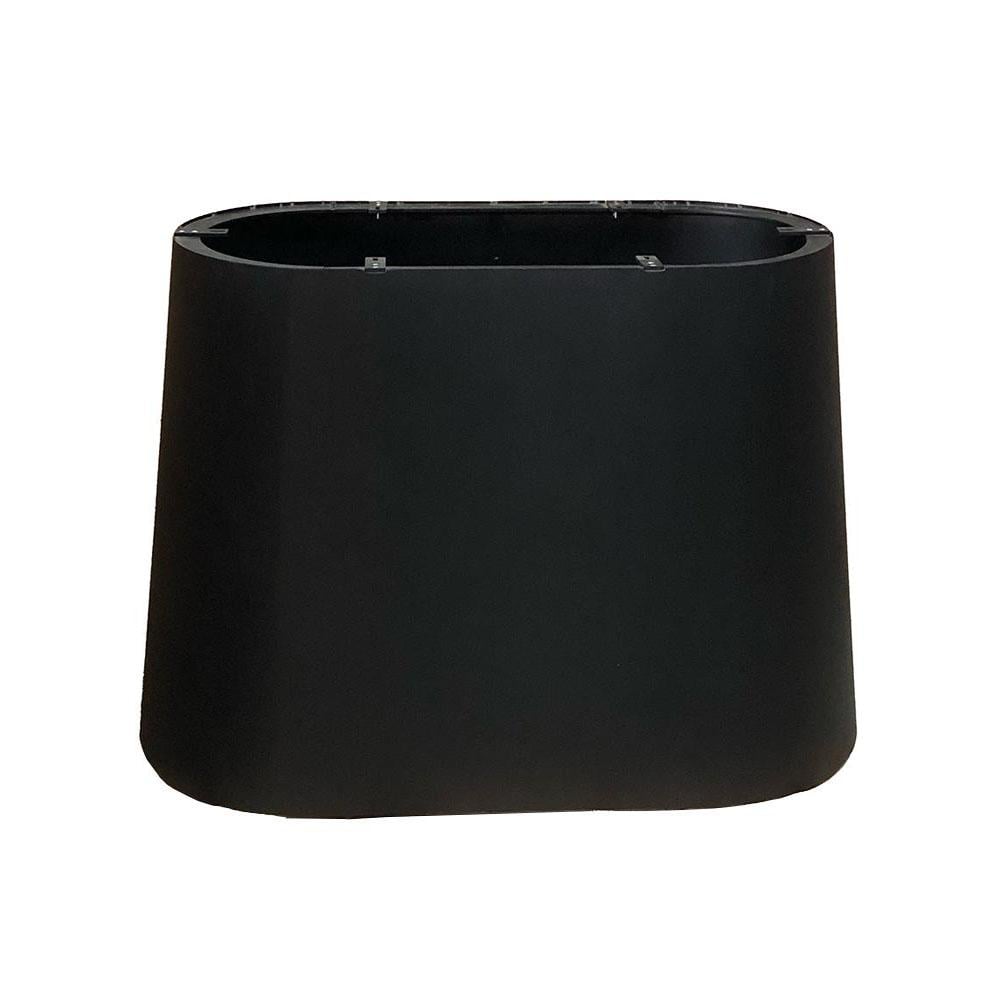 Ovale kegel tafelpoot van massief staal – zwart, 72 cm hoog