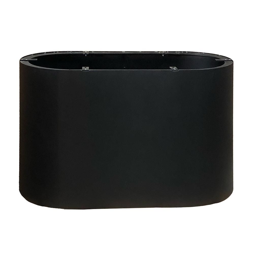 Ovale tafelpoot 120 × 60 cm – strakke zwarte steel voor jouw tafel