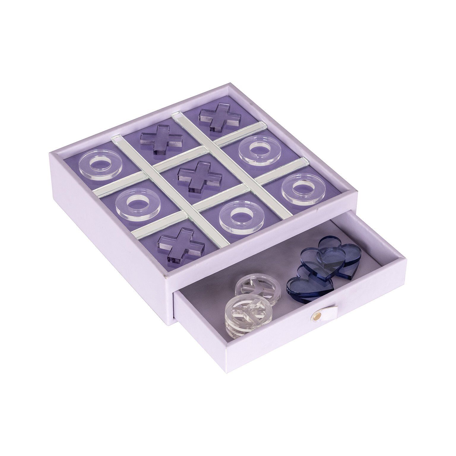 Paars Tic Tac Toe decoratiebord van Richmond Interiors – stijlvol speelplezier voor thuis en kantoor