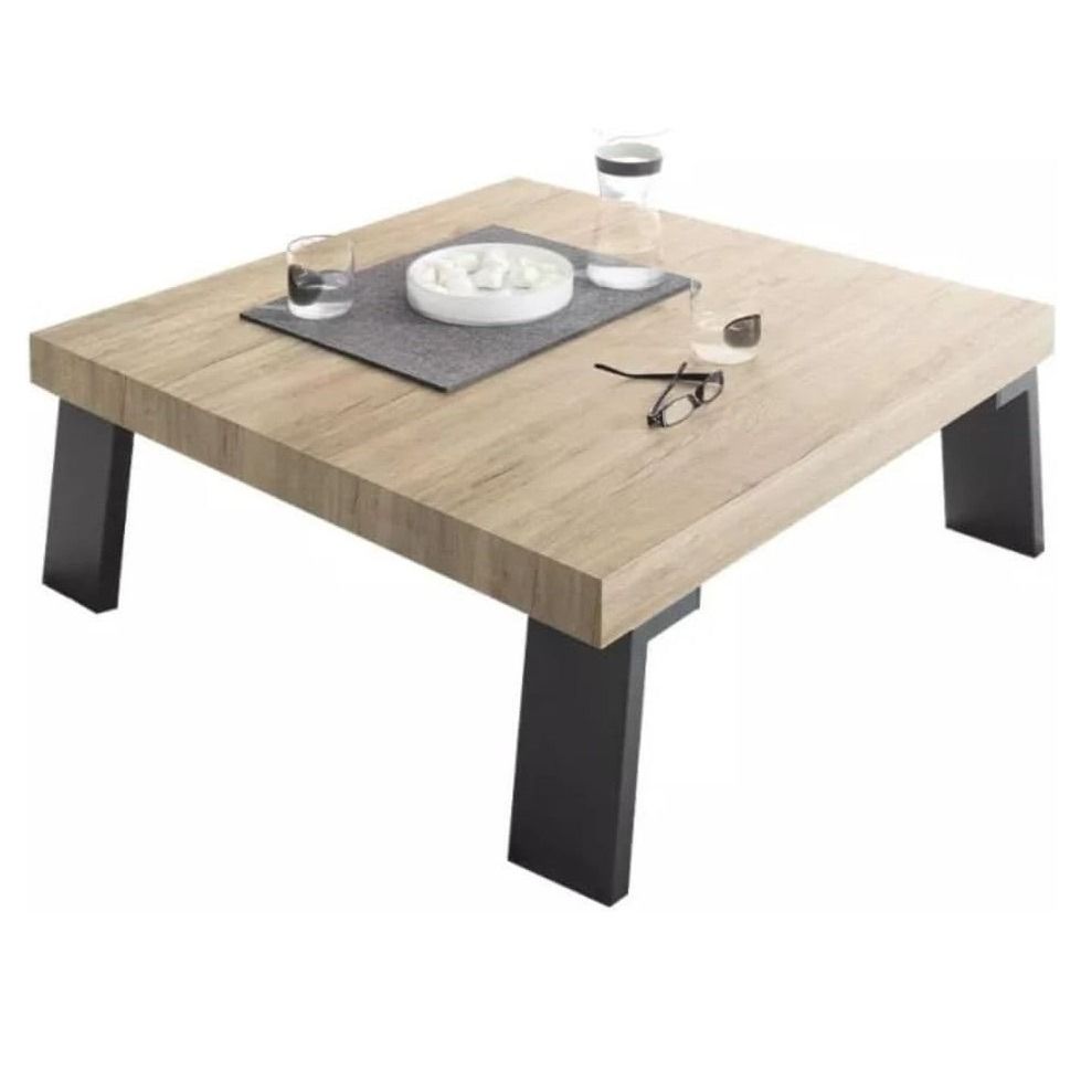 Palma 86×86 cm vierkante salontafel in Sherwood eiken – stijlvol en functioneel