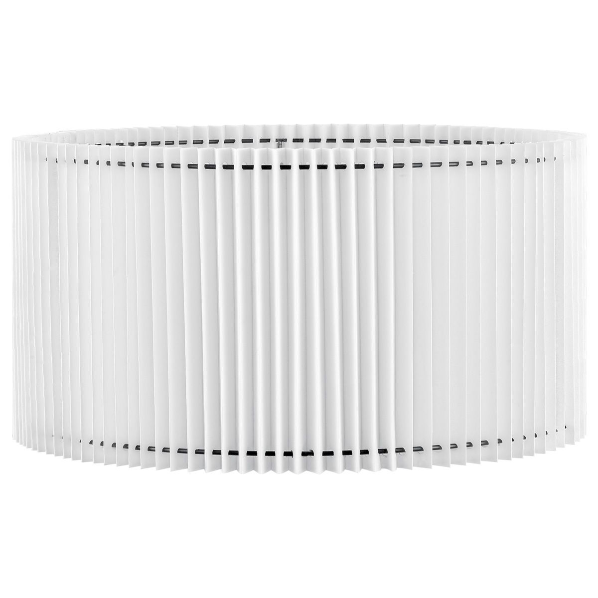 Papieren Gevouwen Lampenkap – Warm Licht in een Stijlvol Wit Cylindrisch Design