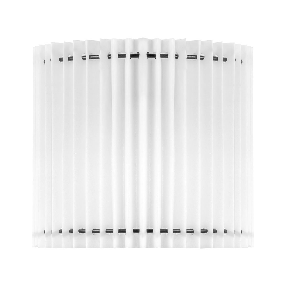 Papieren Gevouwen Lampenkap – Witte Cilindrische Lamp voor Wand‑ en Tafellamp (ø20 cm x 17 cm)