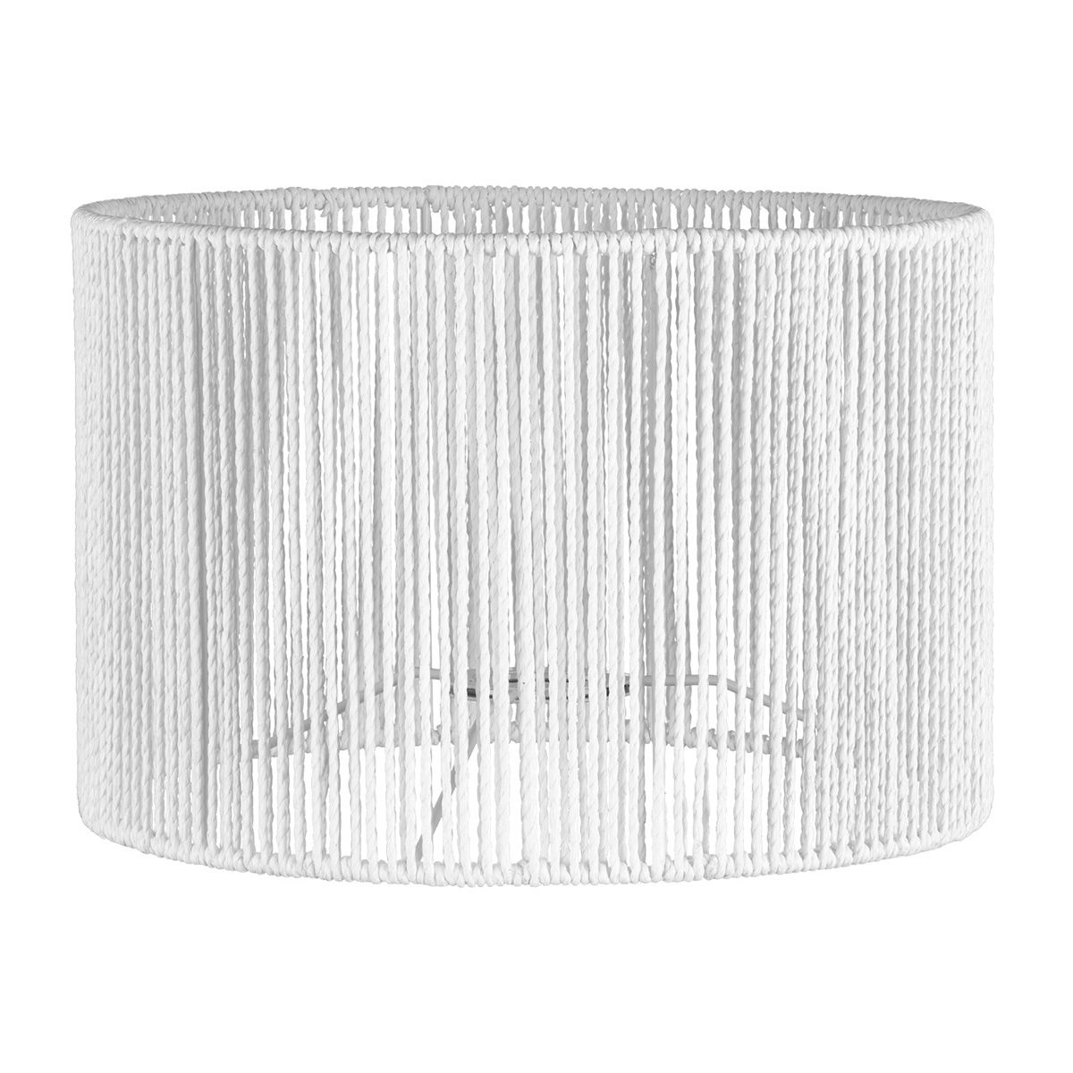Papieren woven lampenkap – Cilindrisch wit, Ø30 cm × 20 cm – modern & handgemaakt