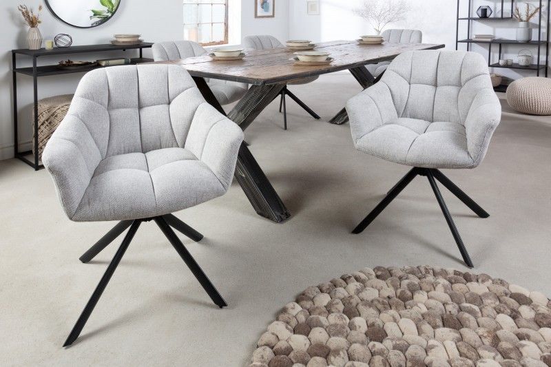 PAPILLON Bureaustoel – Lichtgrijs comfort met zwart frame