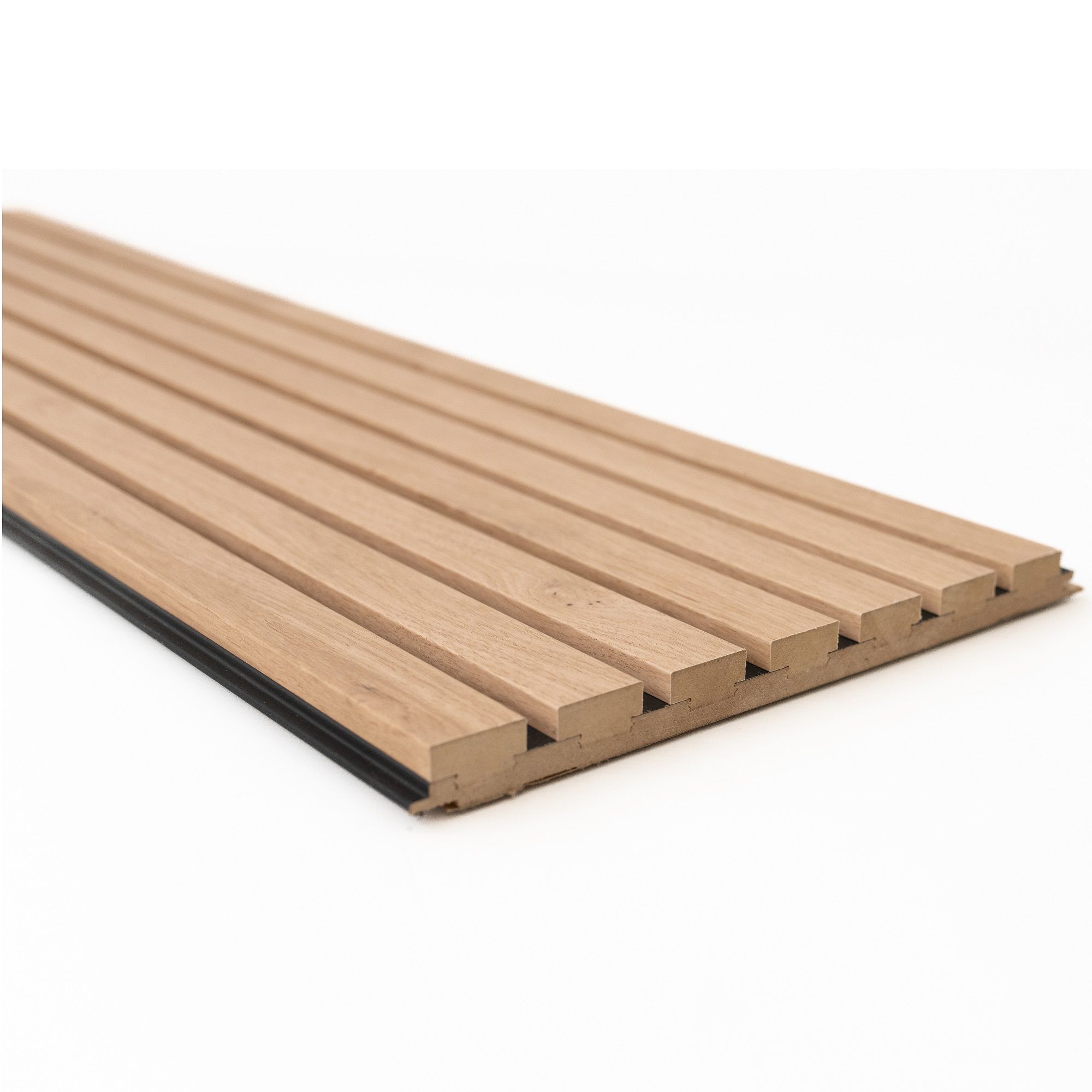 Pedro wandpaneel 30 × 277 cm – stijlvol eiken met zwarte afwerking