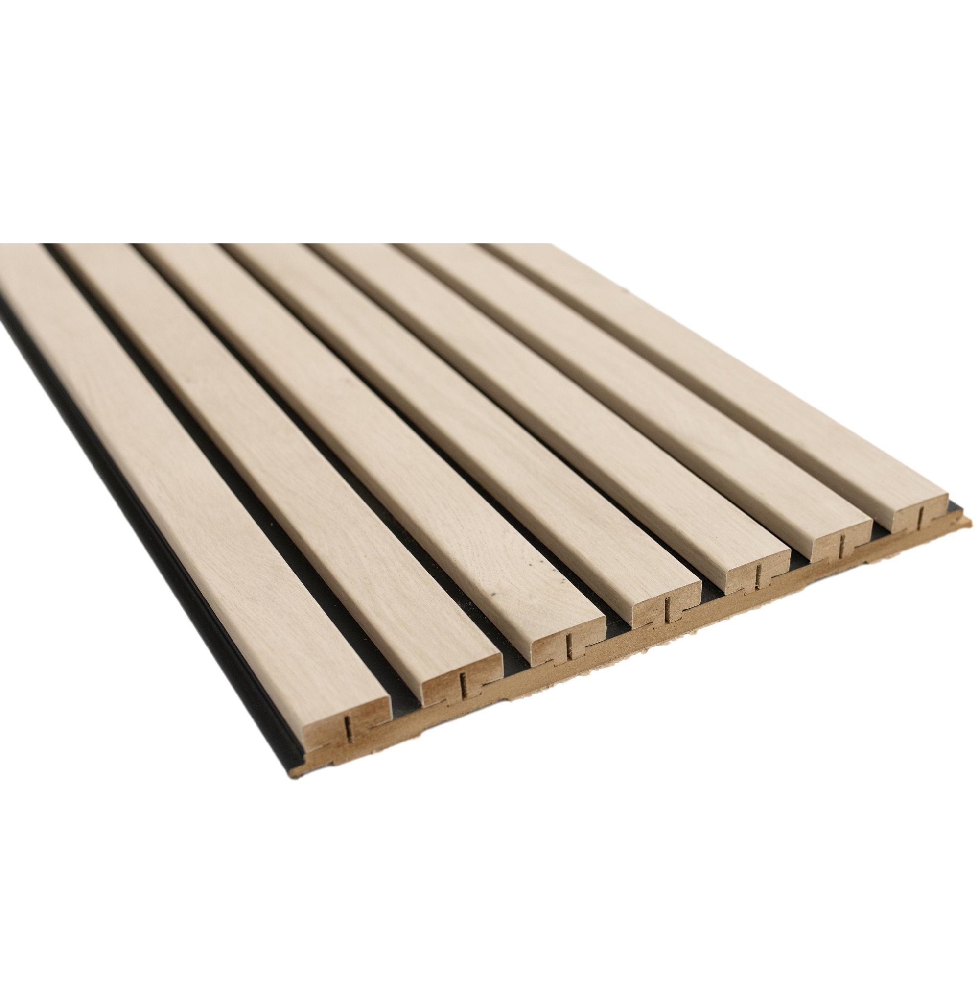 Pedro wandpaneel 30 × 277 cm – vanilla eiken met zwart accent