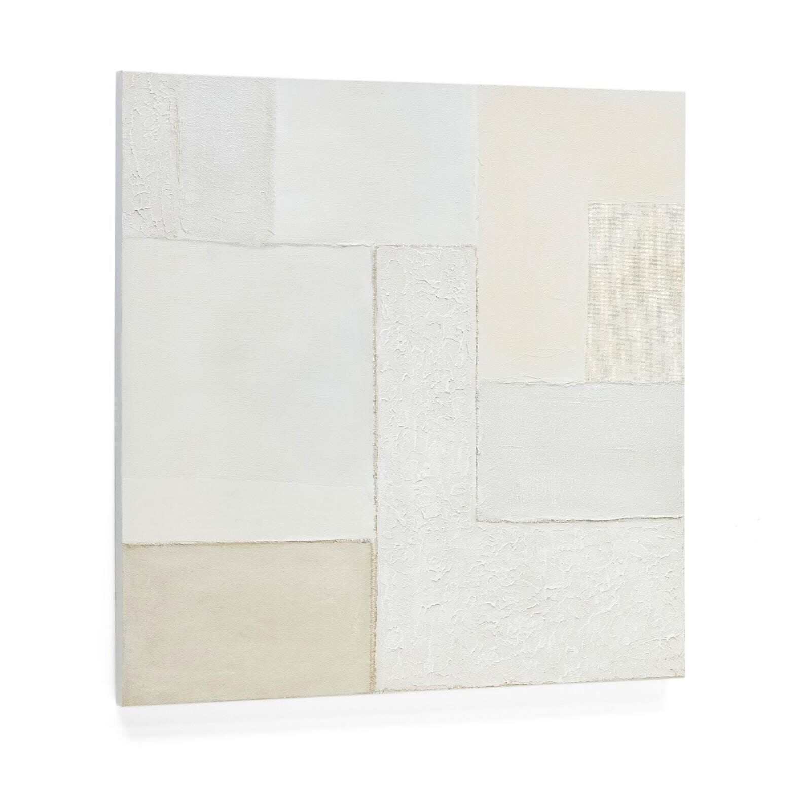 Pineda Wandpaneel 100 × 100 cm – Strak Wit Design van Kave Home
