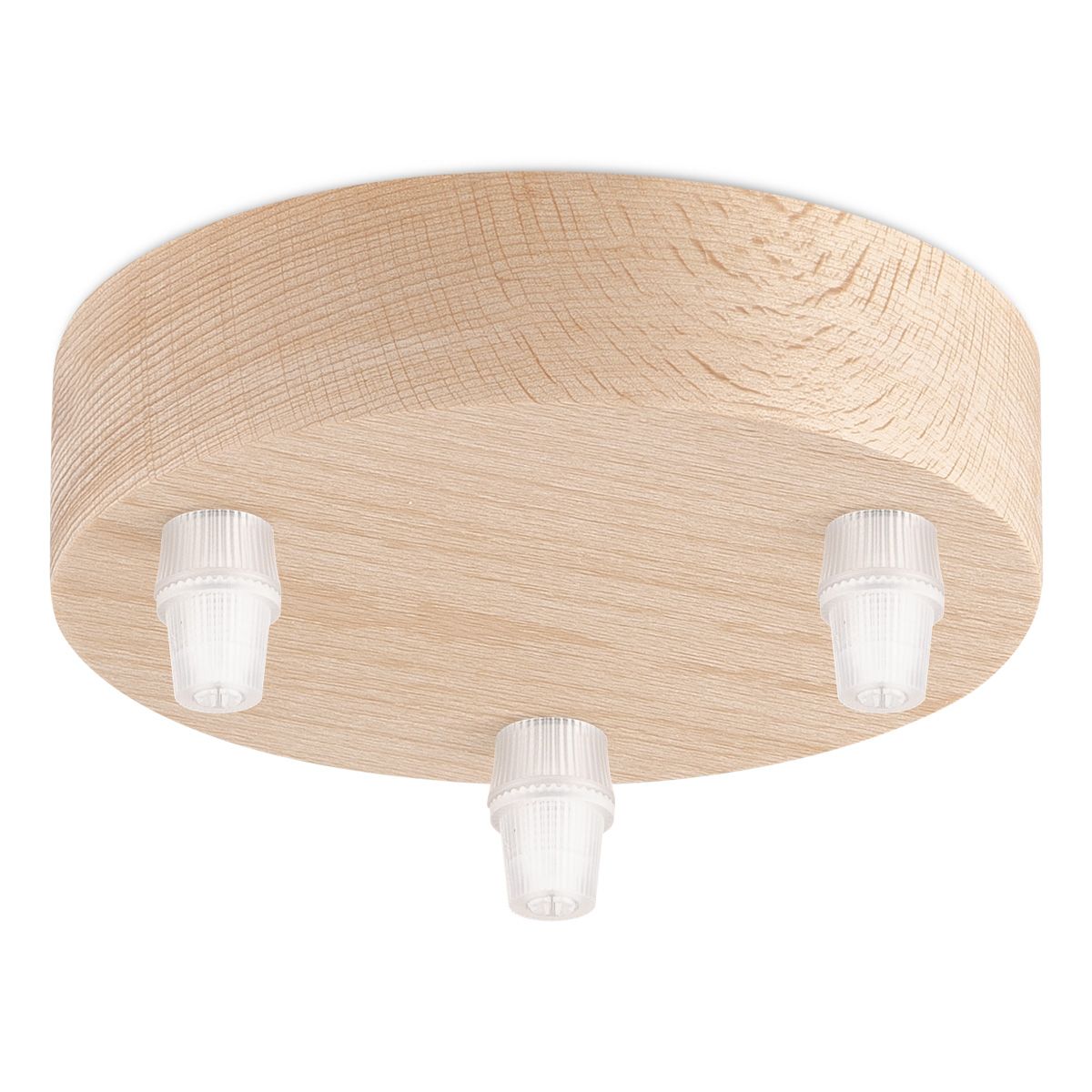 Planfondkap 3L – Warm houten ronde kap voor hang‑ en plafondlampen