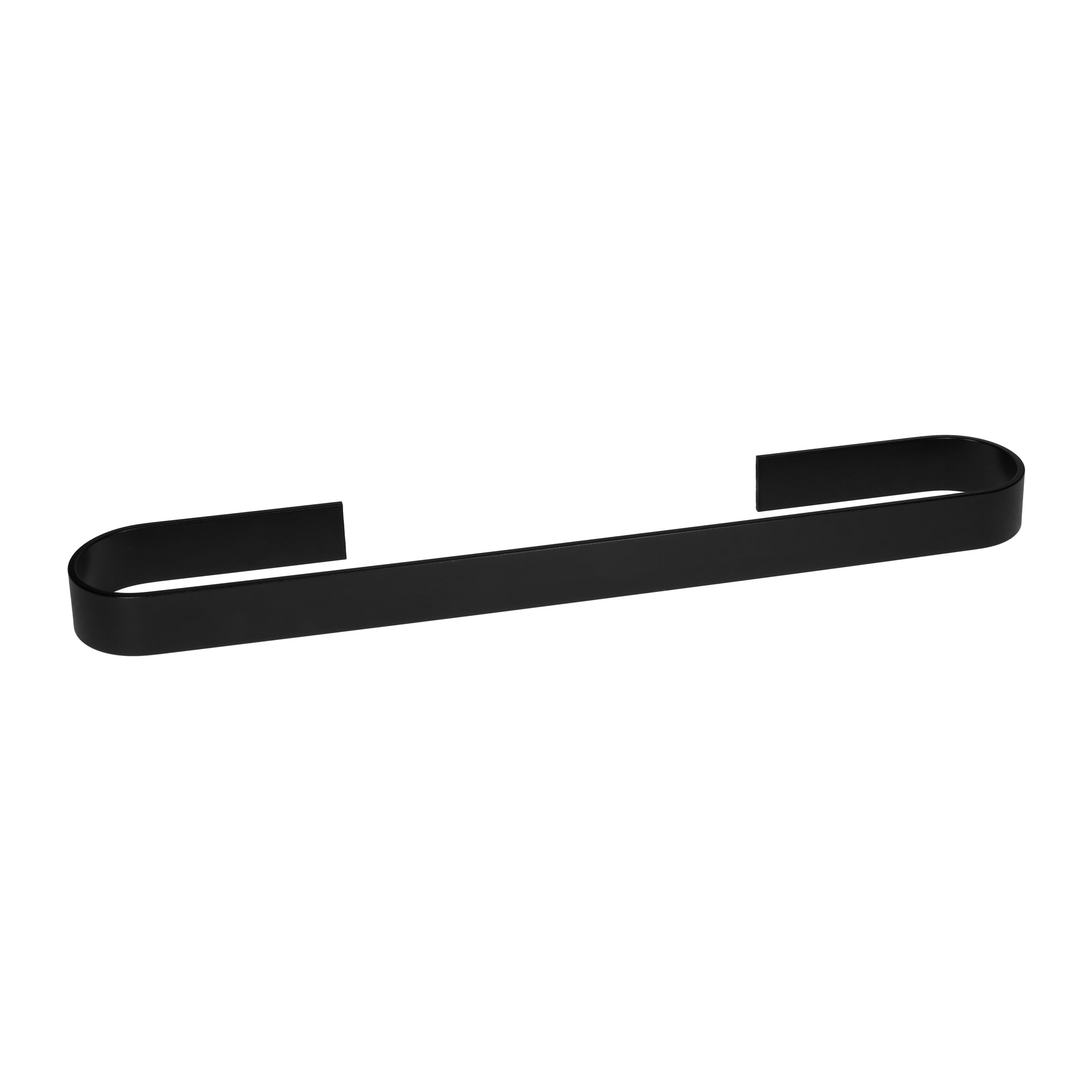 Platte zwarte handdoekhouder QUVIO – stijlvol en makkelijk te bevestigen (45 cm)